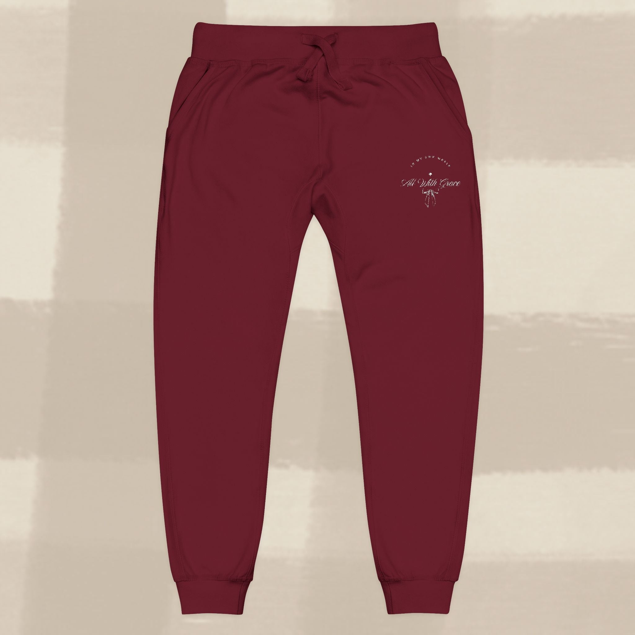 "WITH GRACE" JOGGERS X EGGSHELL EMBROIDERY