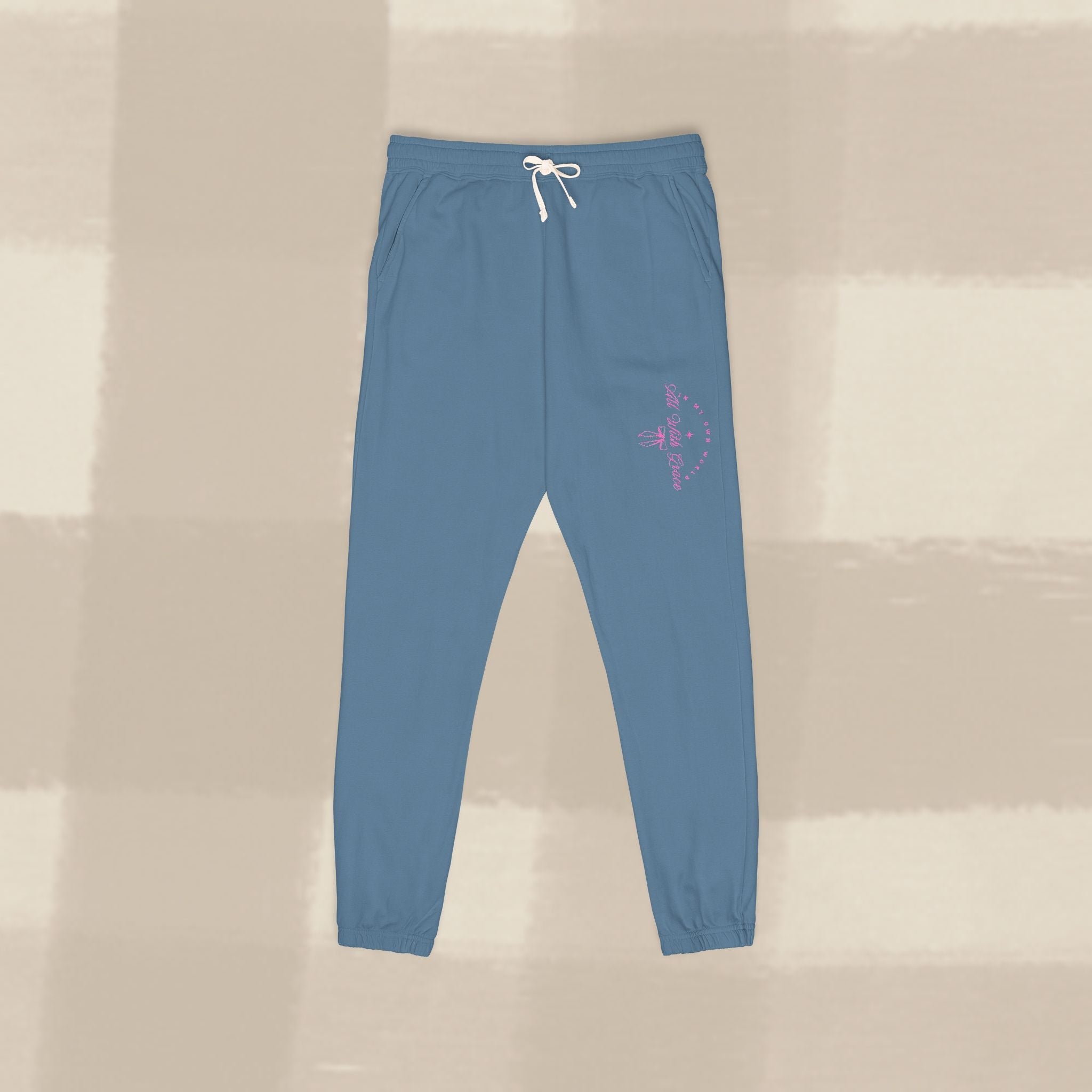 "WITH GRACE" LANDSCAPE SWEATS X  PINK TYPE