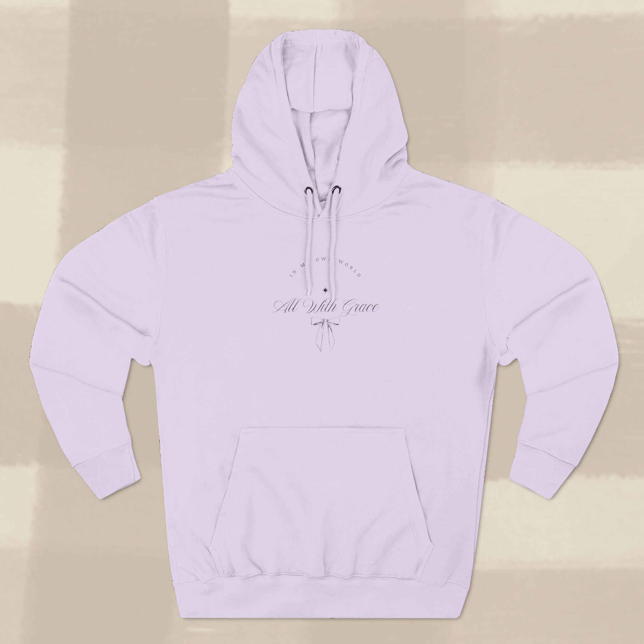 "WITH GRACE" HOODIE  X BLACK TYPE