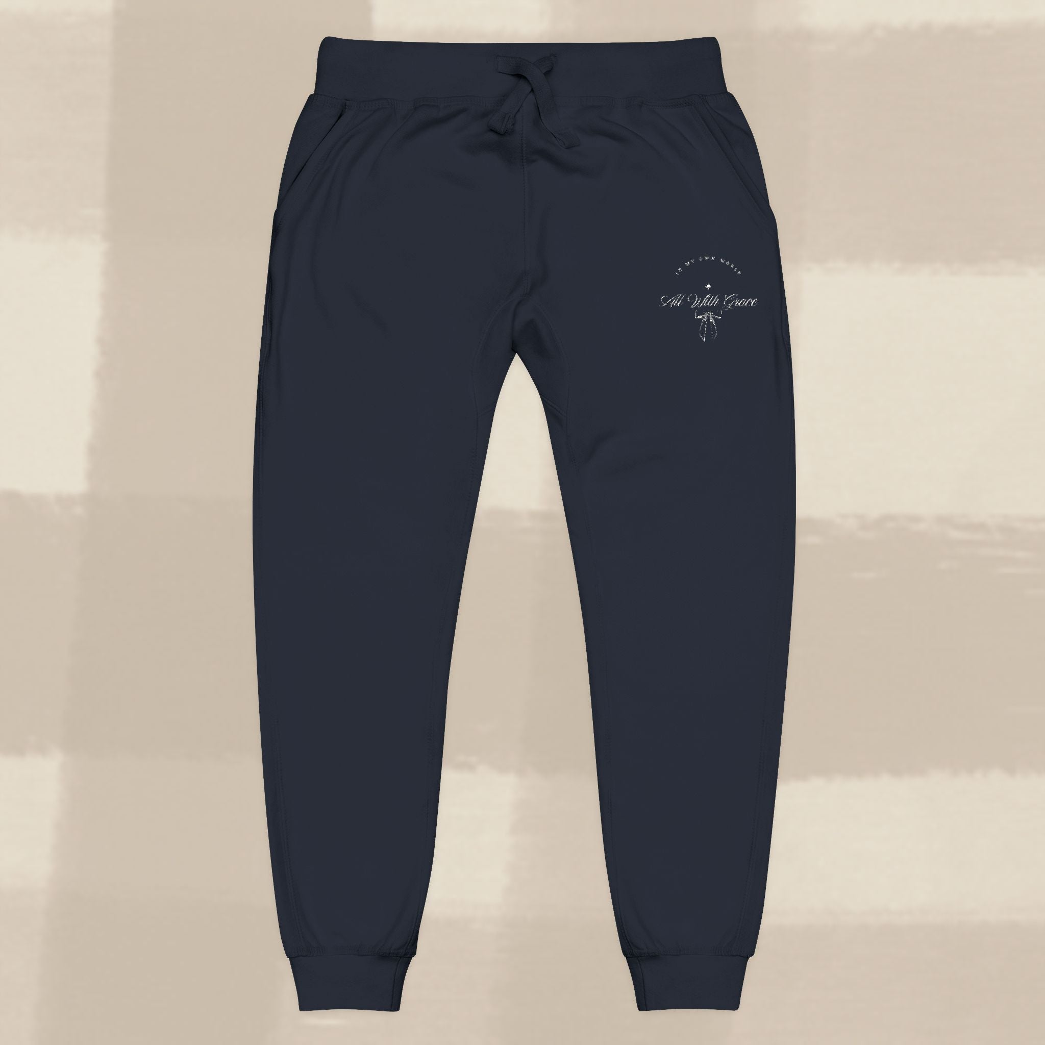 "WITH GRACE" JOGGERS X EGGSHELL EMBROIDERY