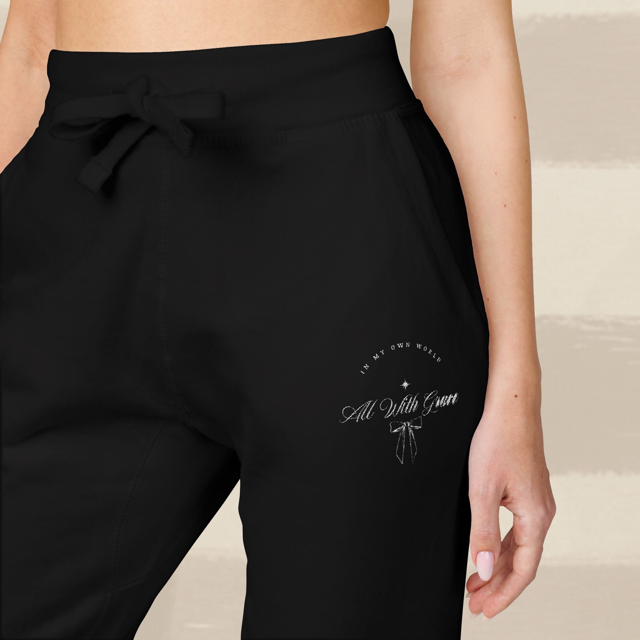 "WITH GRACE" JOGGERS X EGGSHELL EMBROIDERY
