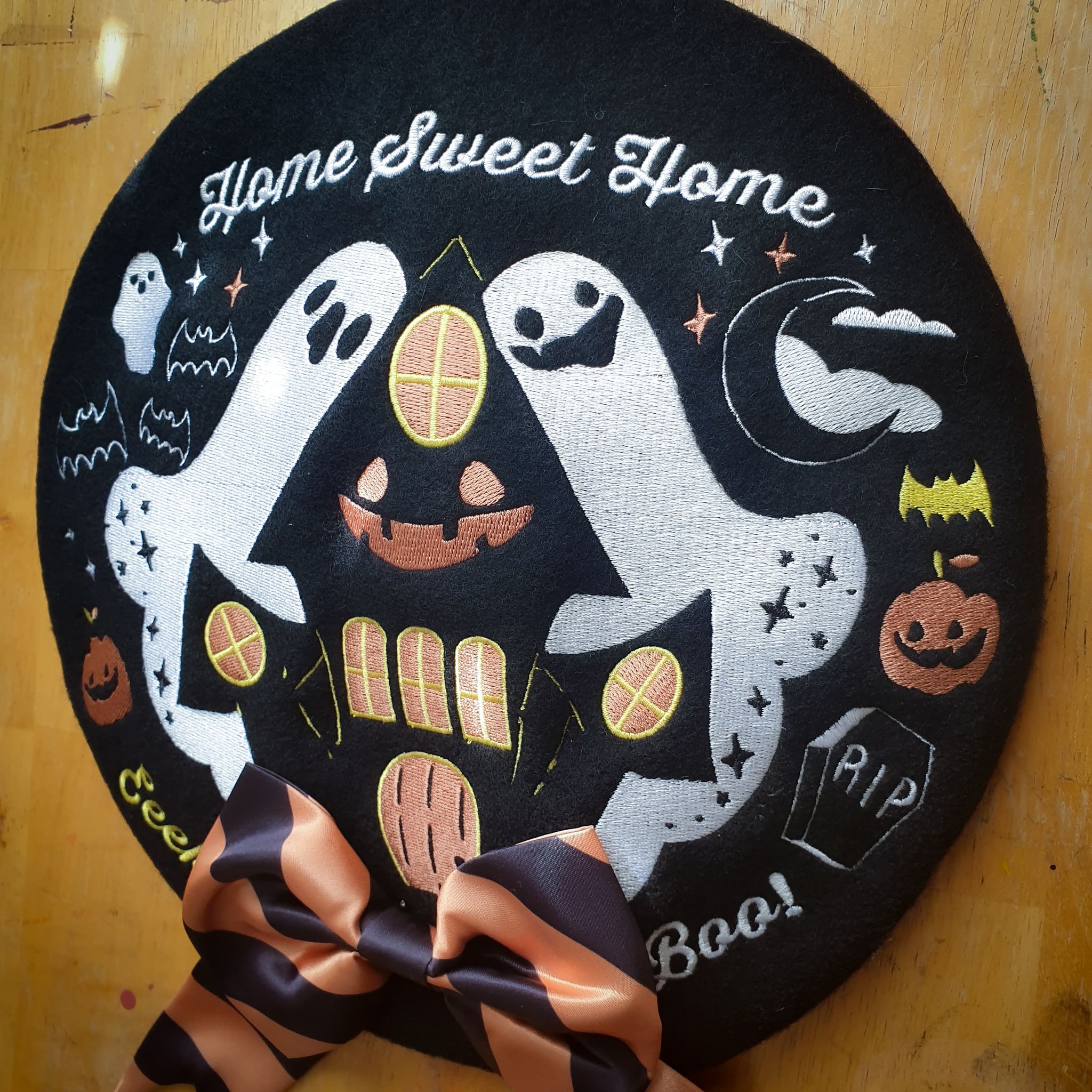 Home Sweet Home Haunted House Wool Beret