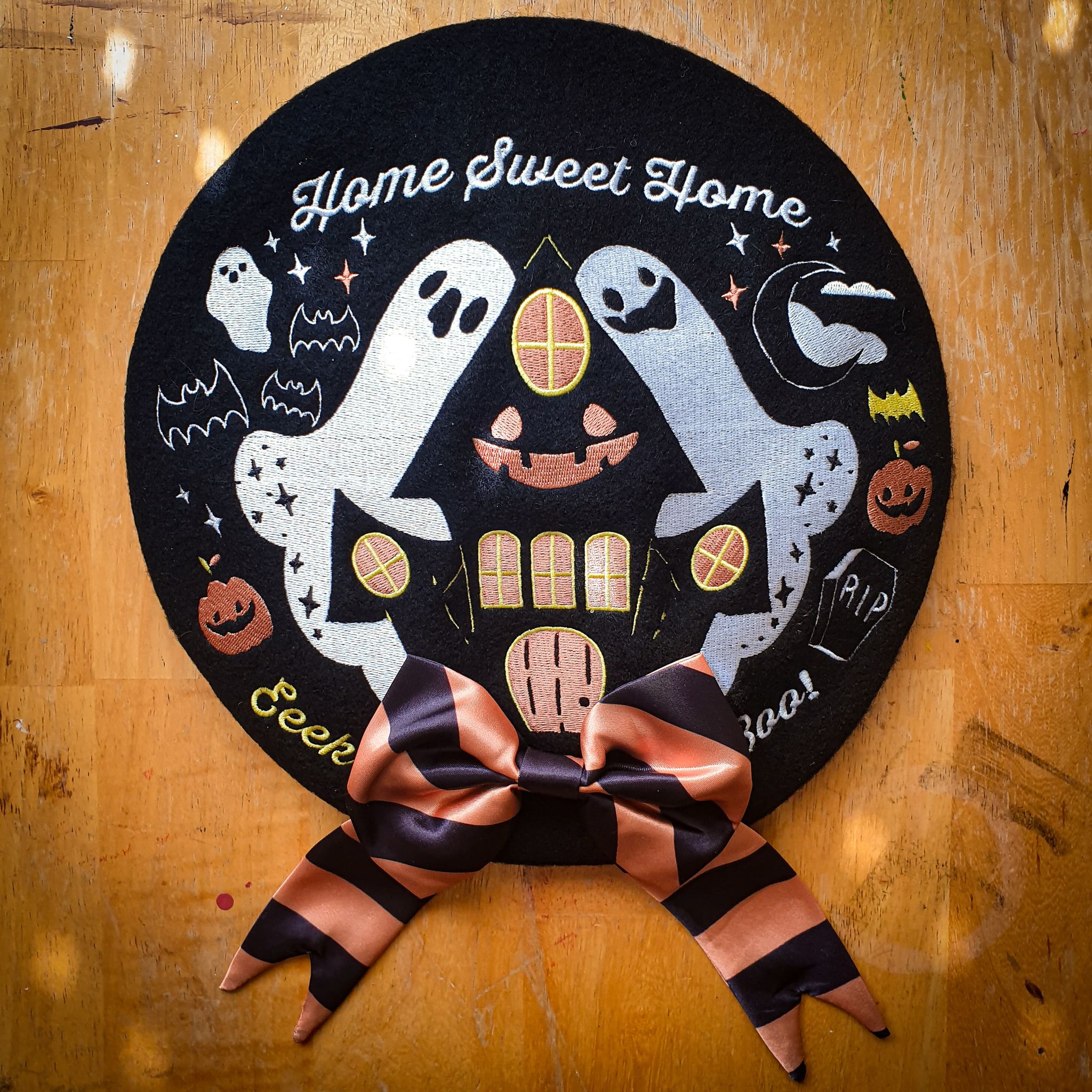Home Sweet Home Haunted House Wool Beret