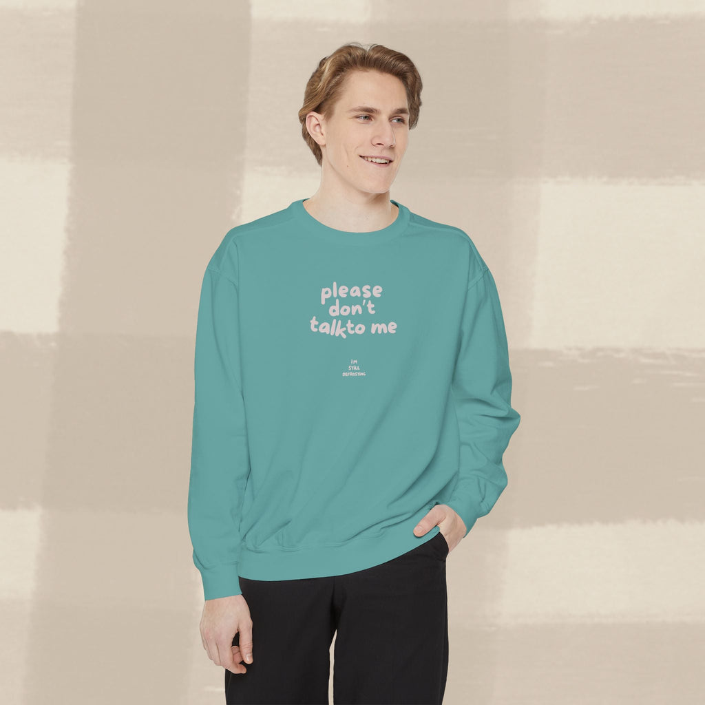 "STILL DEFROSTING"  SWEATSHIRT X PINKY GREY TYPE