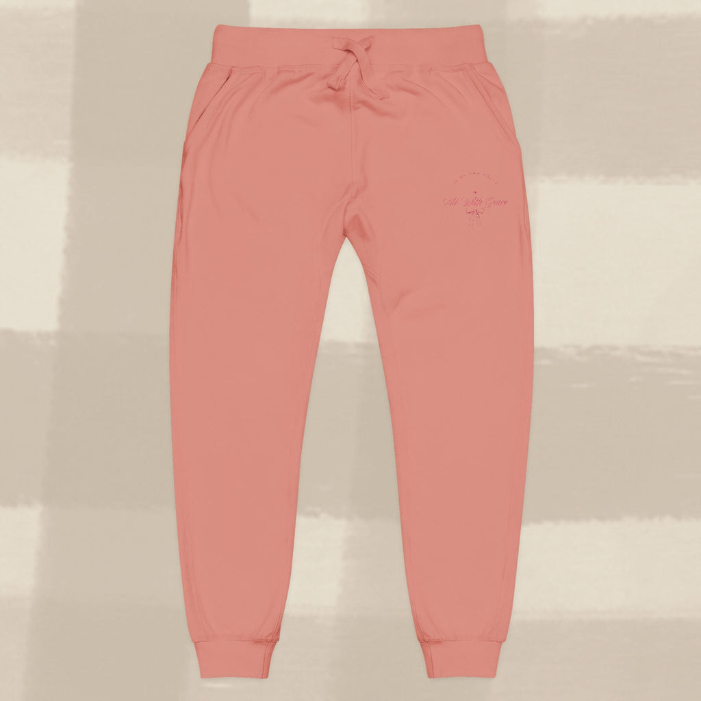 "WITH GRACE" JOGGERS X PINK EMBROIDERY