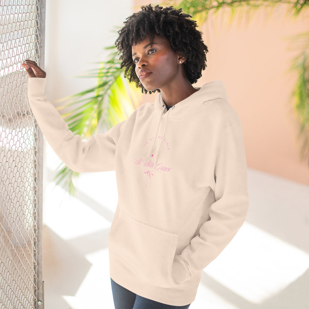 "WITH GRACE" HOODIE  X PINK TYPE