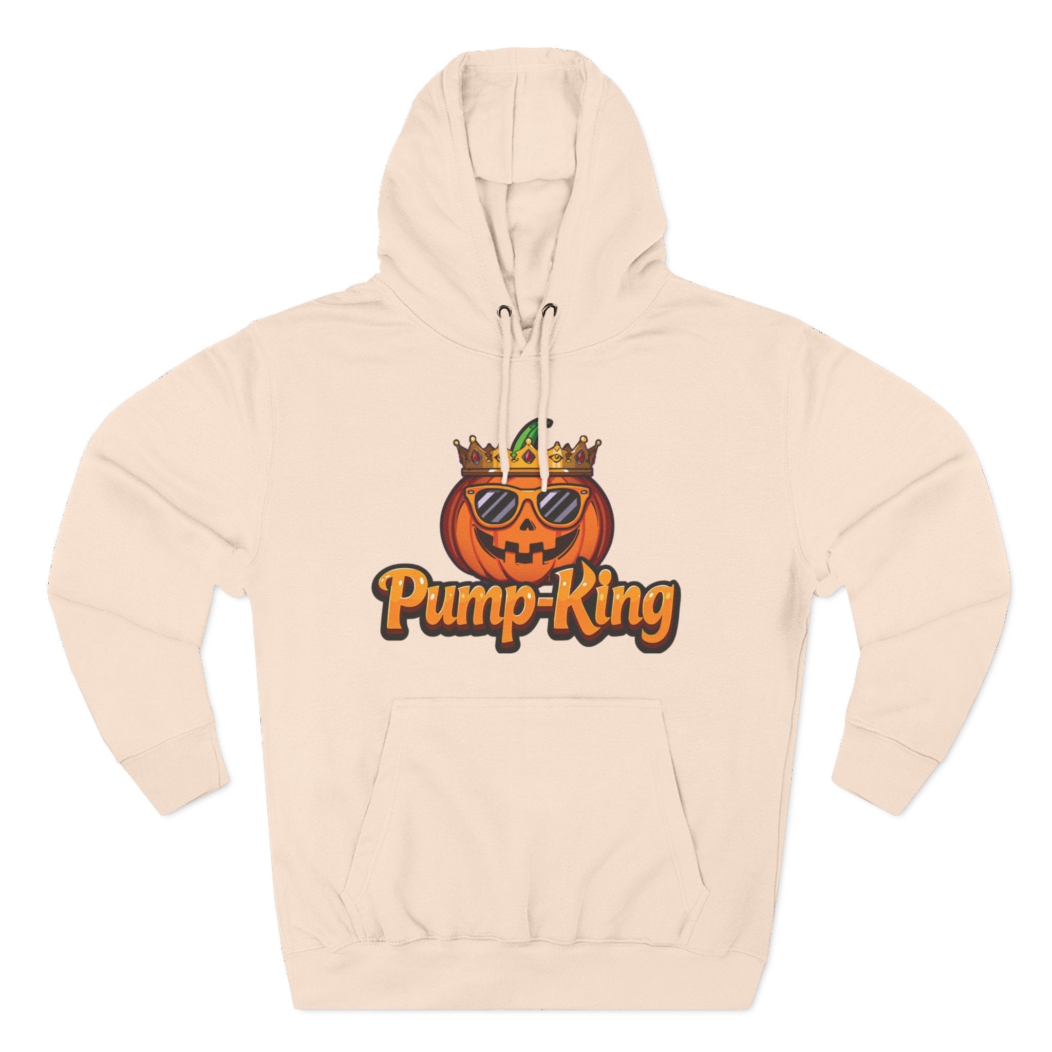Pump-King Halloween Hoodie, Cozy Fleece Sweatshirt for Fall, Funny Pumpkin Apparel, Autumn Style, Perfect for Halloween Celebrations