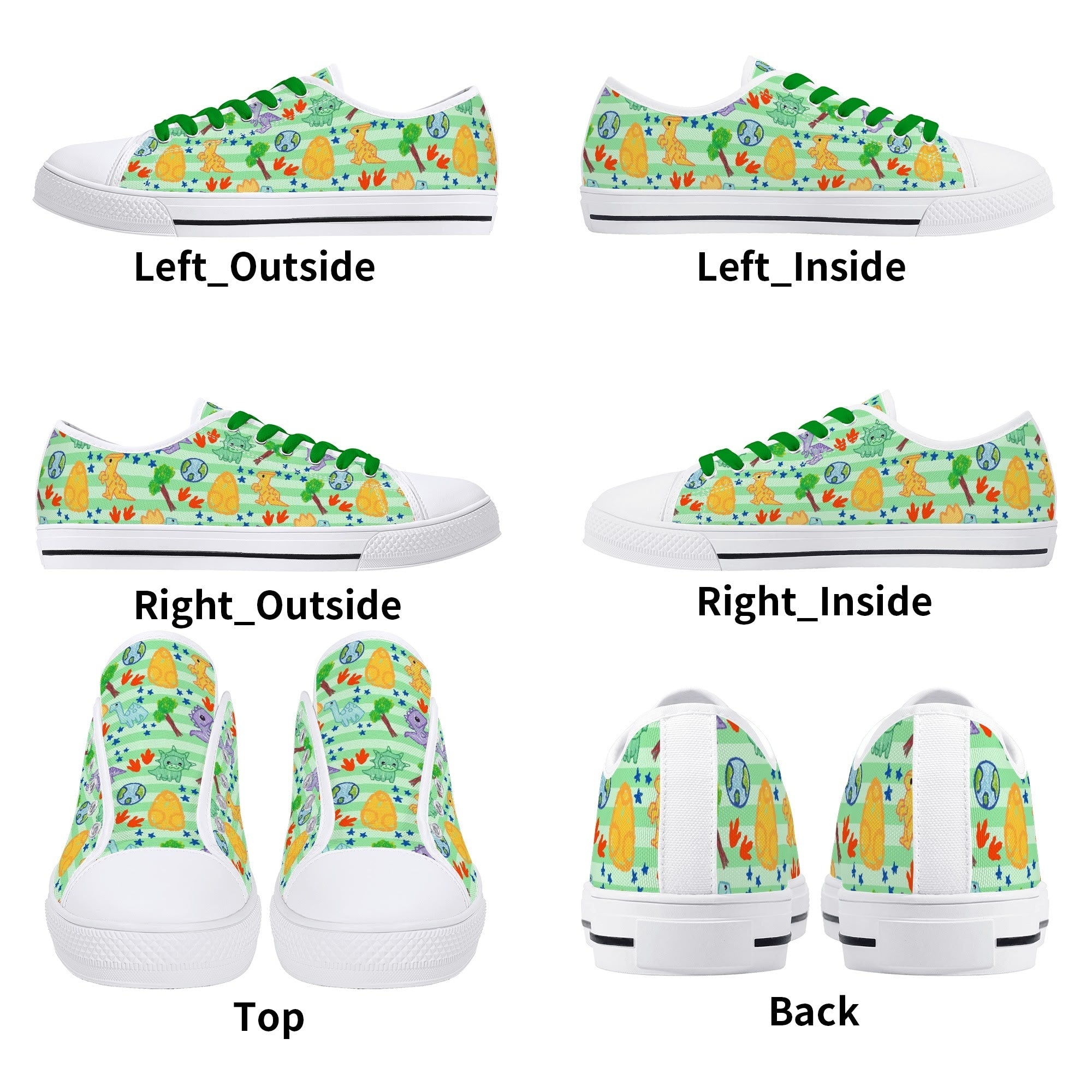 Dino Doodles Unisex Low Tops
