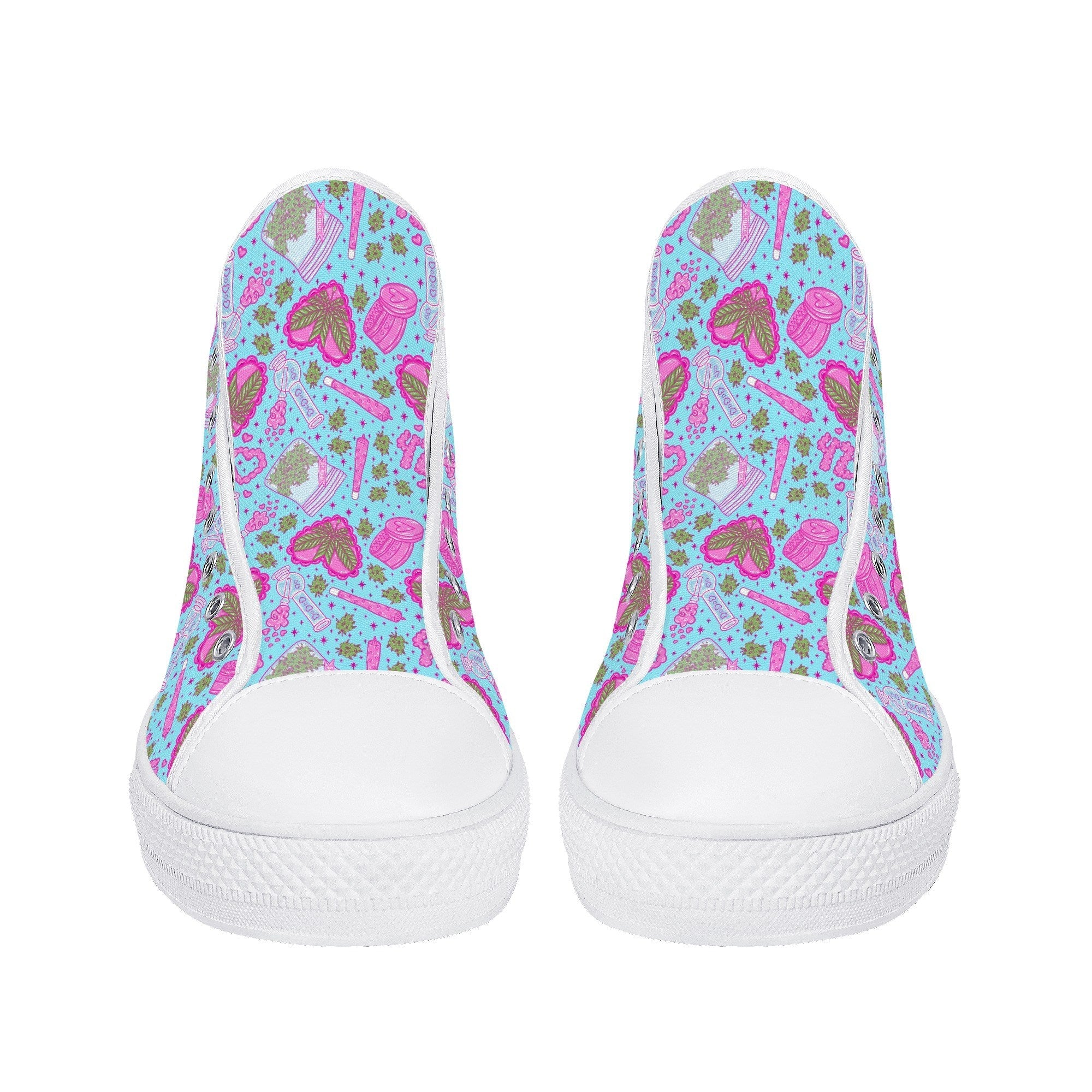 Puff Puff Play High Top Canvas Sneakers