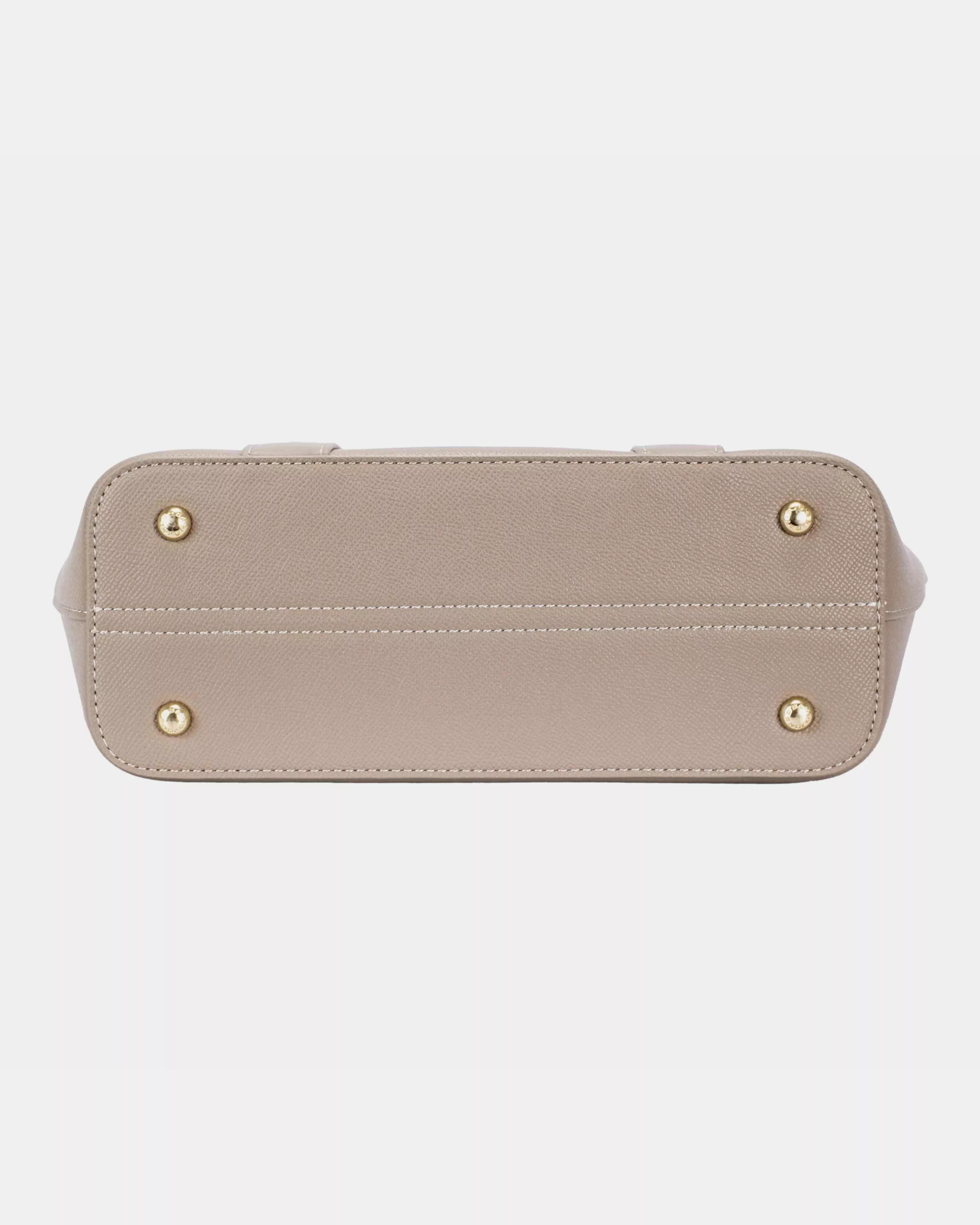 David Jones Leather Tote Bag with Gold Hardware