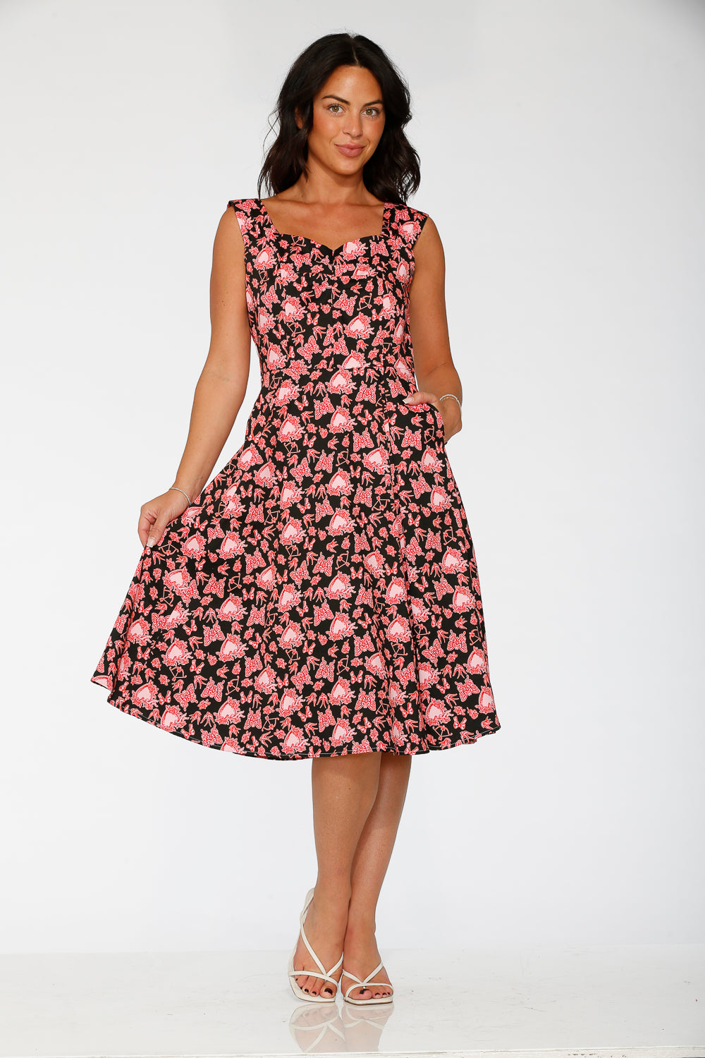 20125 Heart Angel Swing Dress in Black