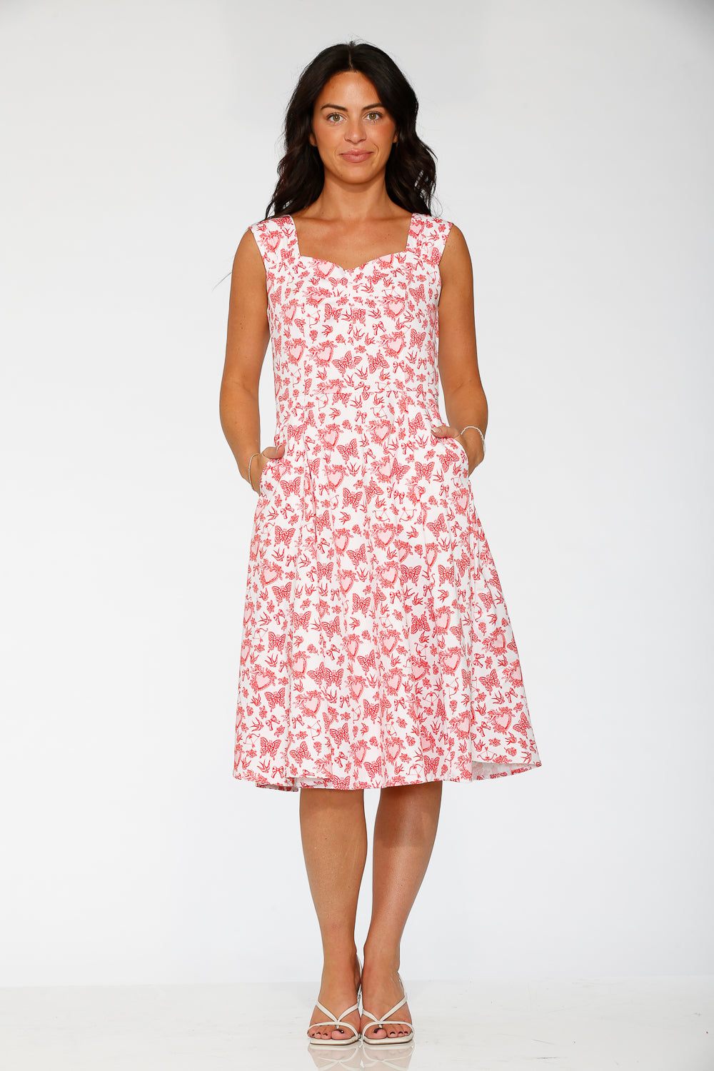 20126 Heart Angel Swing Dress in White