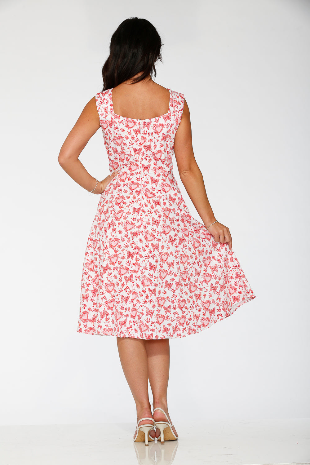 20126 Heart Angel Swing Dress in White