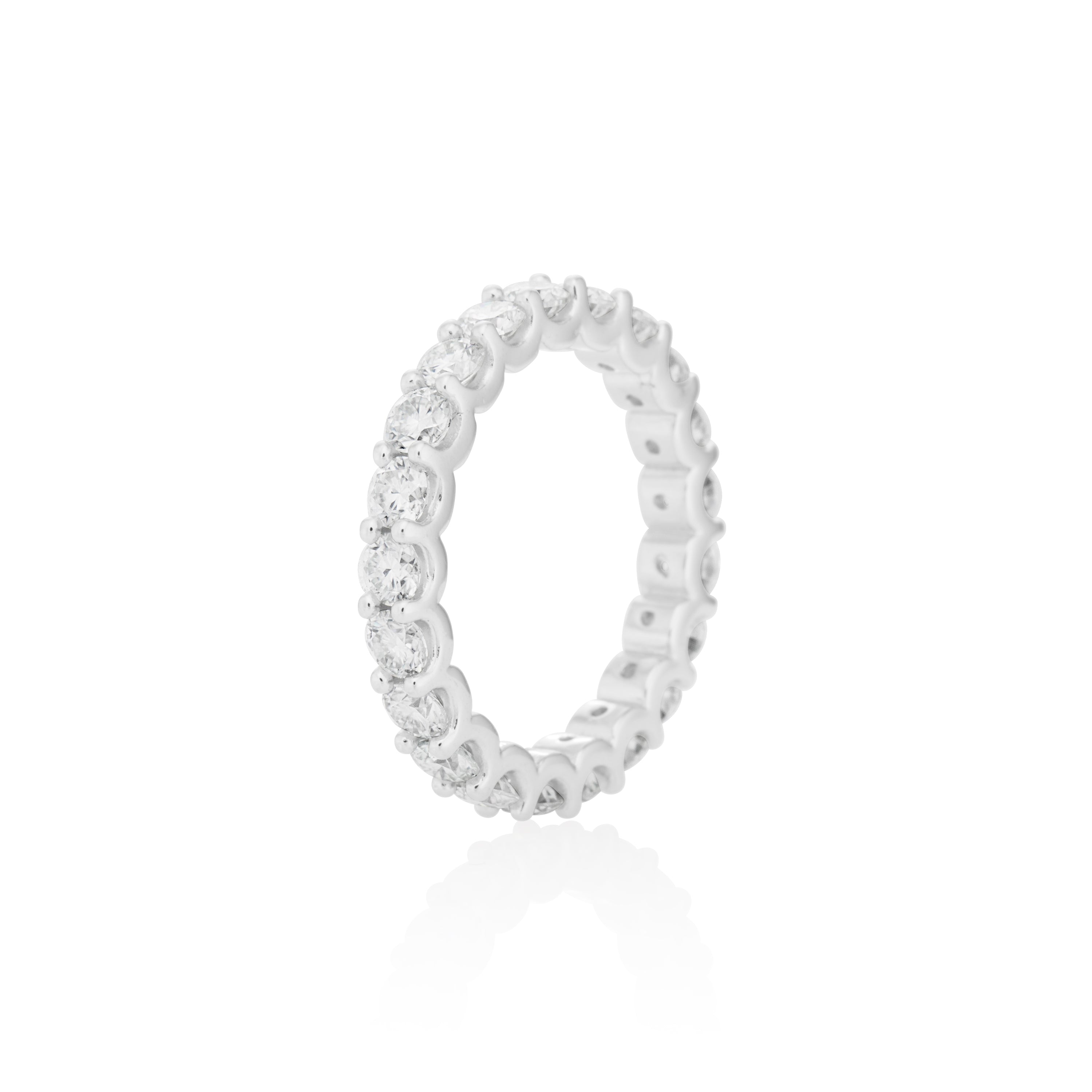 3mm Moissanite Eternity Ring in 925 Sterling Silver
