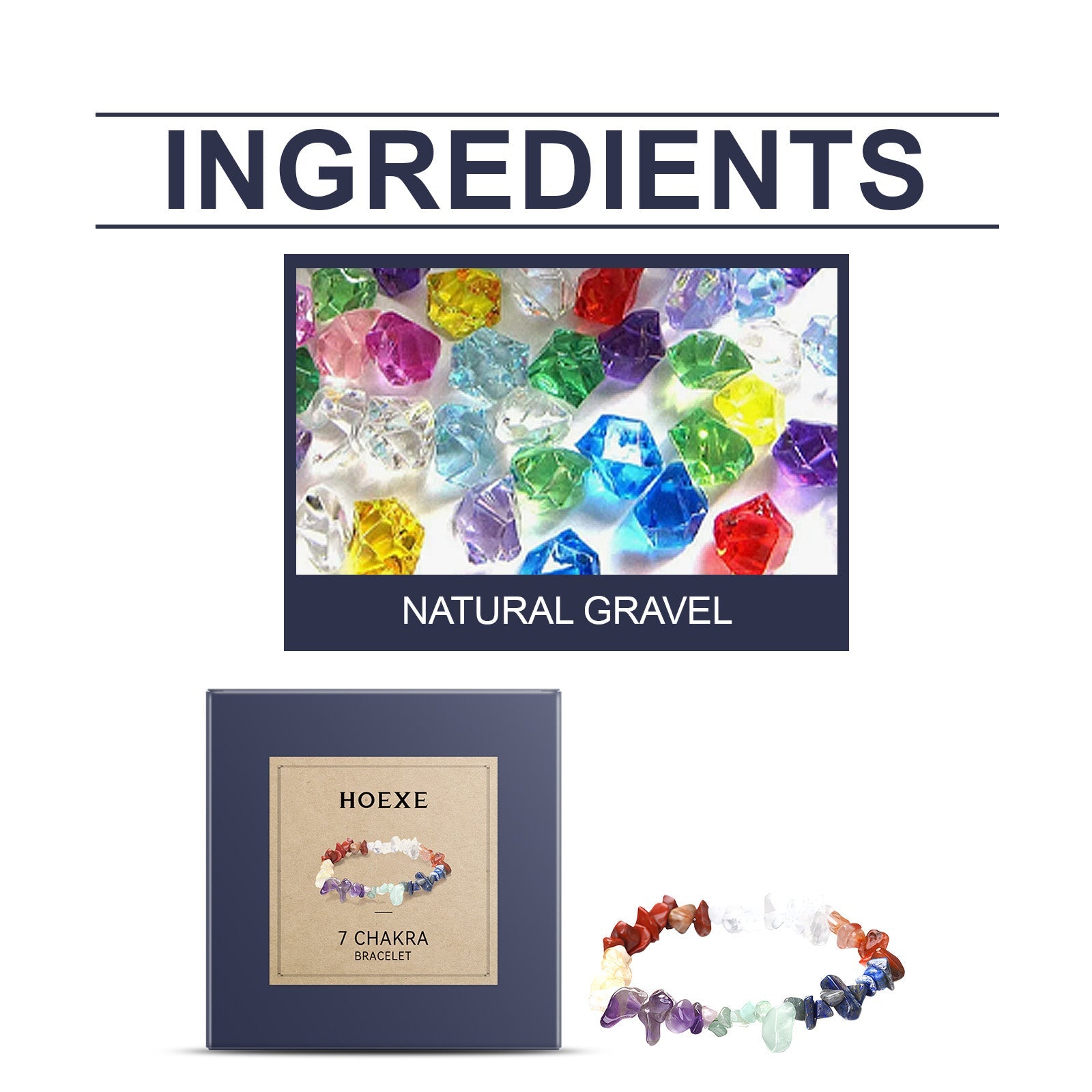 Seven-Color Bracelet Seven-Color Simple Jewelry Stone Bead Wheel Yoga Beaded Bracelet