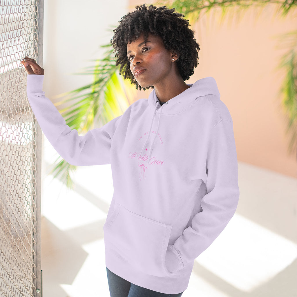 "WITH GRACE" HOODIE  X PINK TYPE