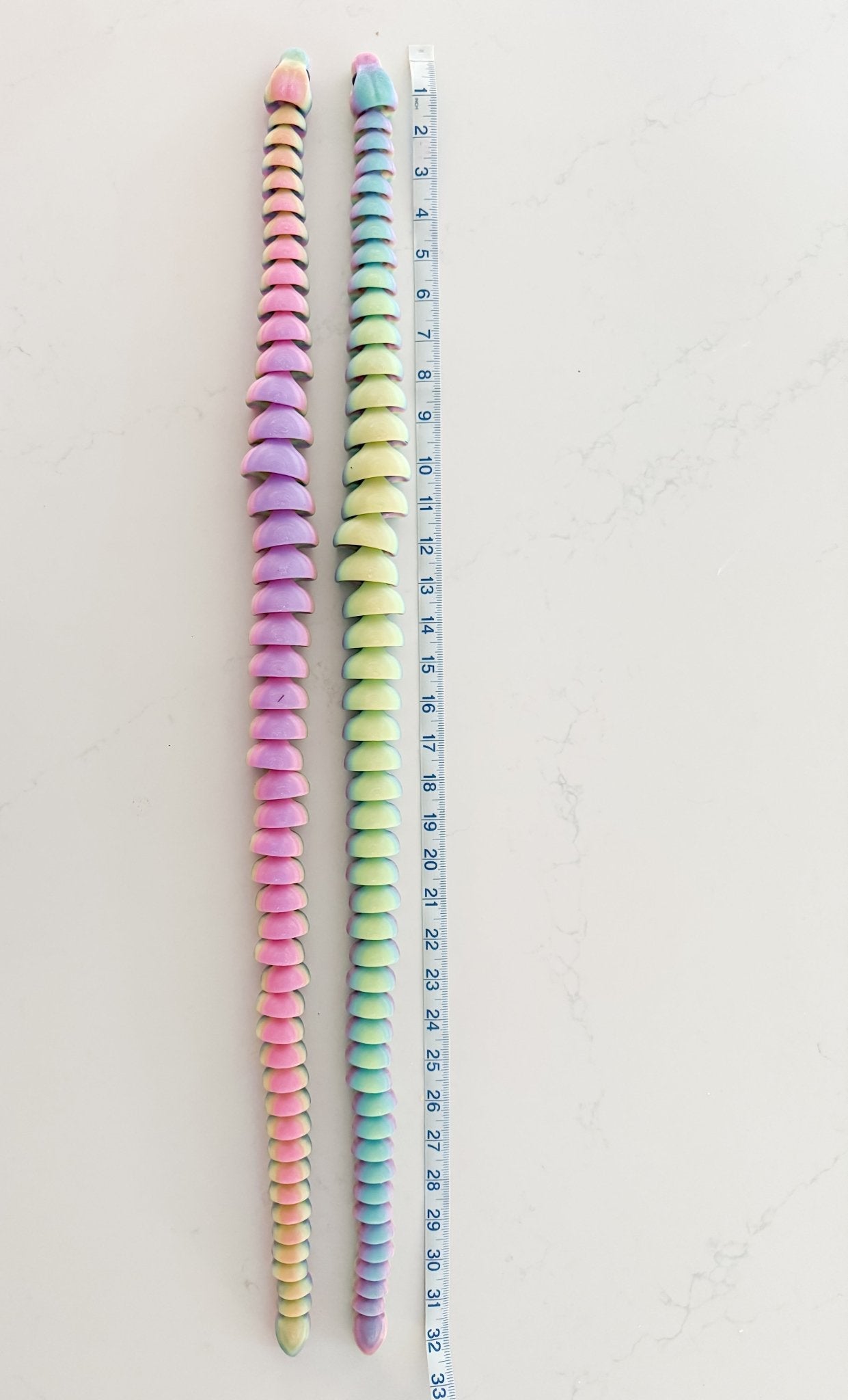 32-Inch Articulated Snake – 3D Printed, Fidget Toy