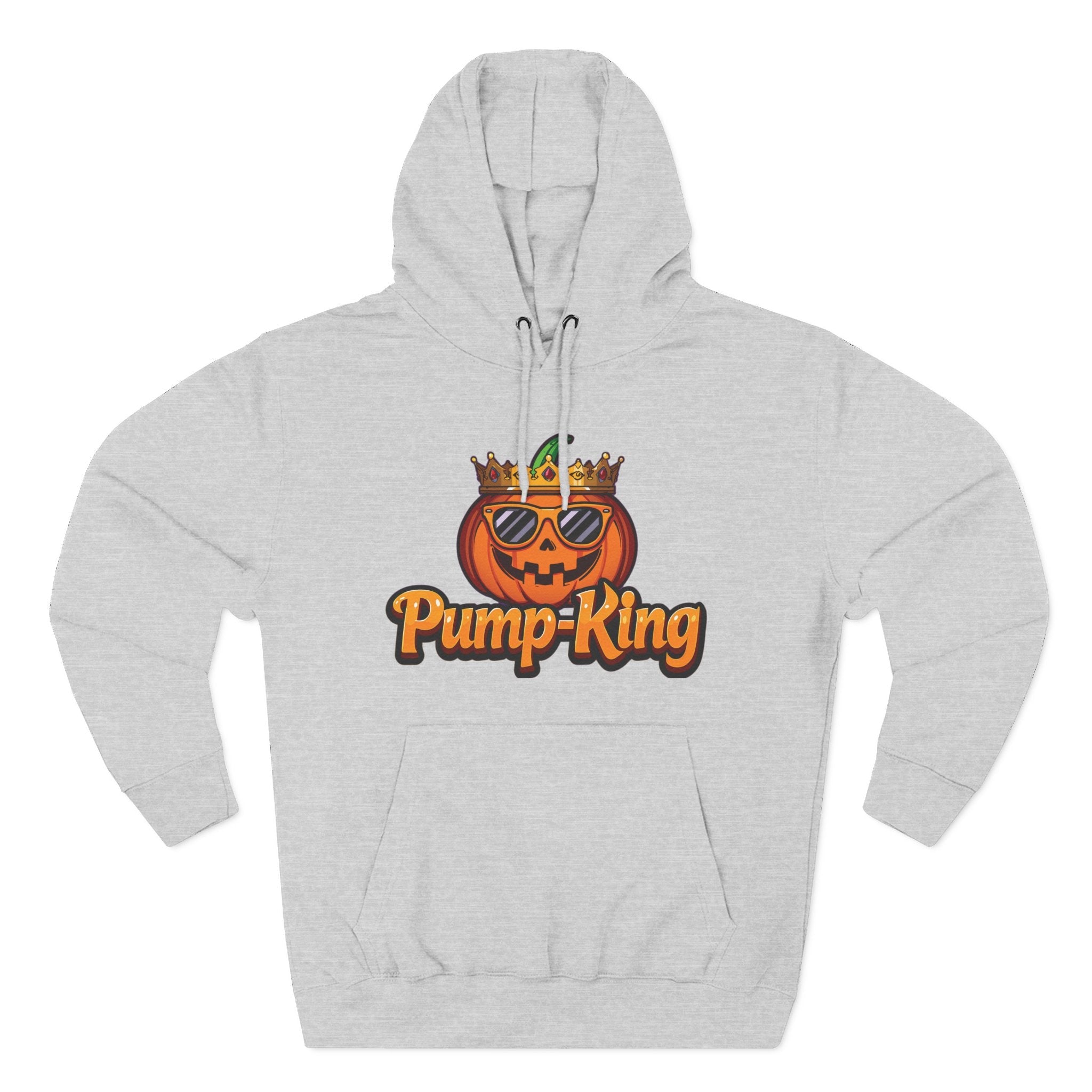 Pump-King Halloween Hoodie, Cozy Fleece Sweatshirt for Fall, Funny Pumpkin Apparel, Autumn Style, Perfect for Halloween Celebrations