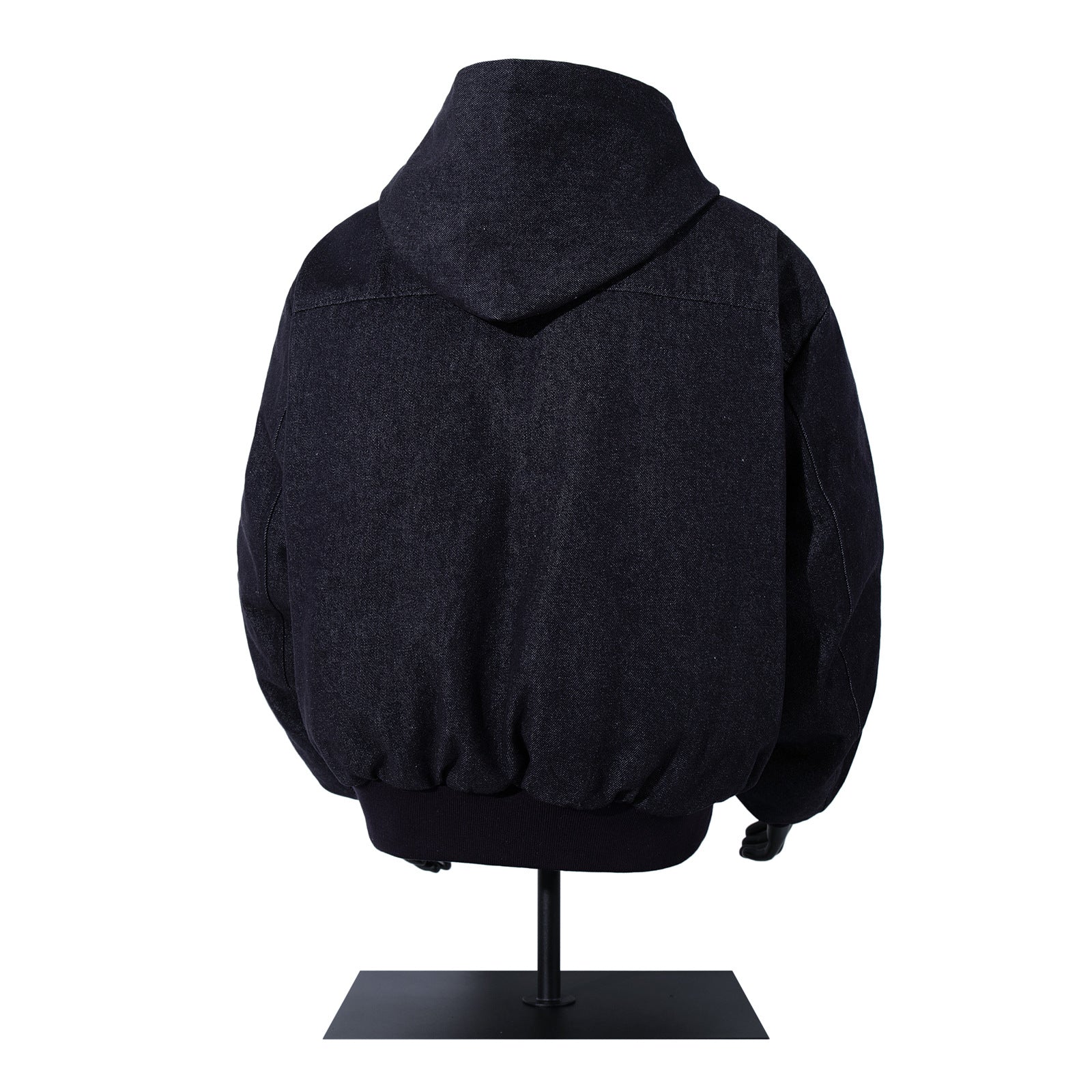 Loose Casual Warm Hooded Raw Denim Coat (Unisex)