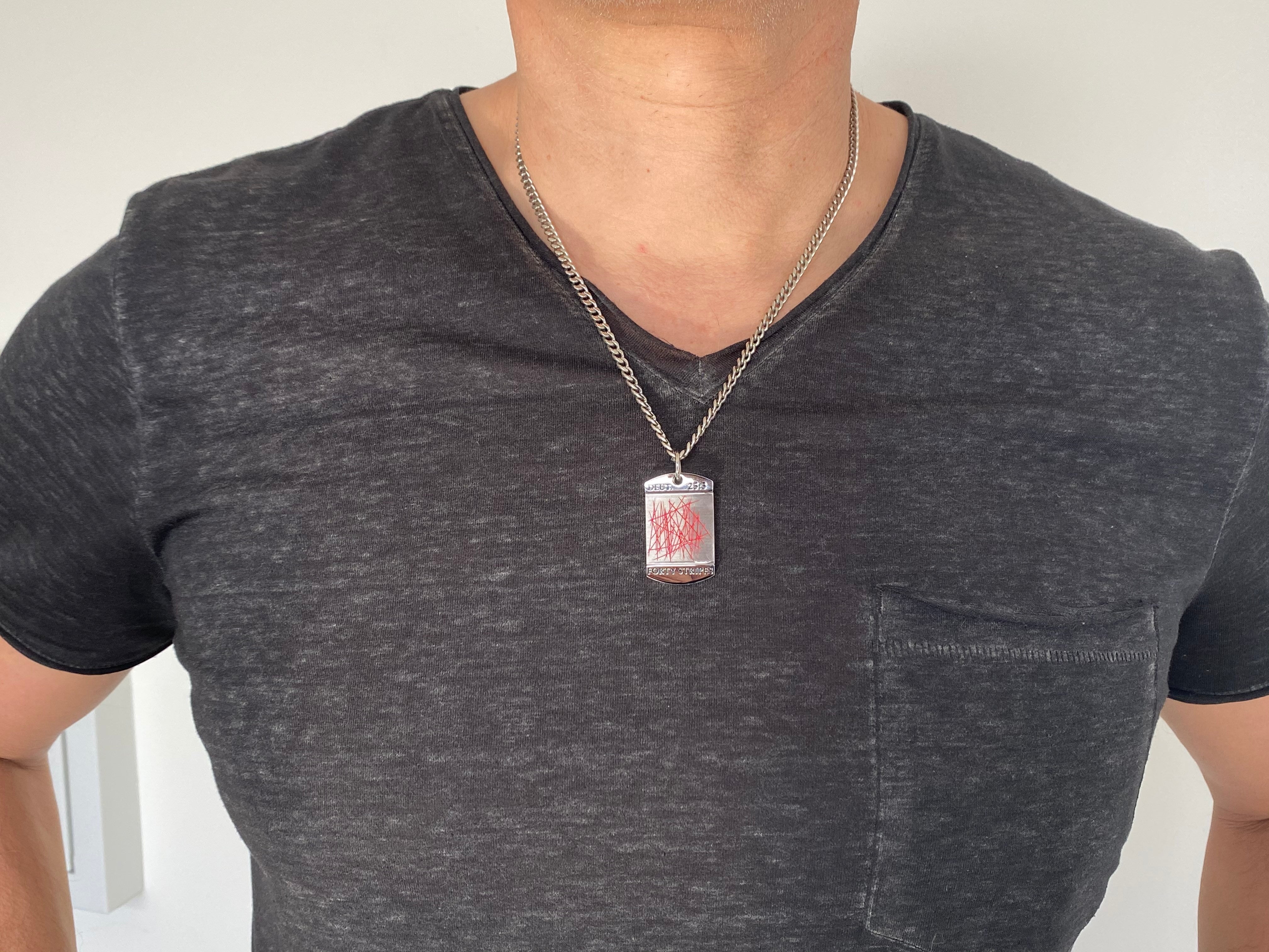 40 Stripes Dog Tag Necklace