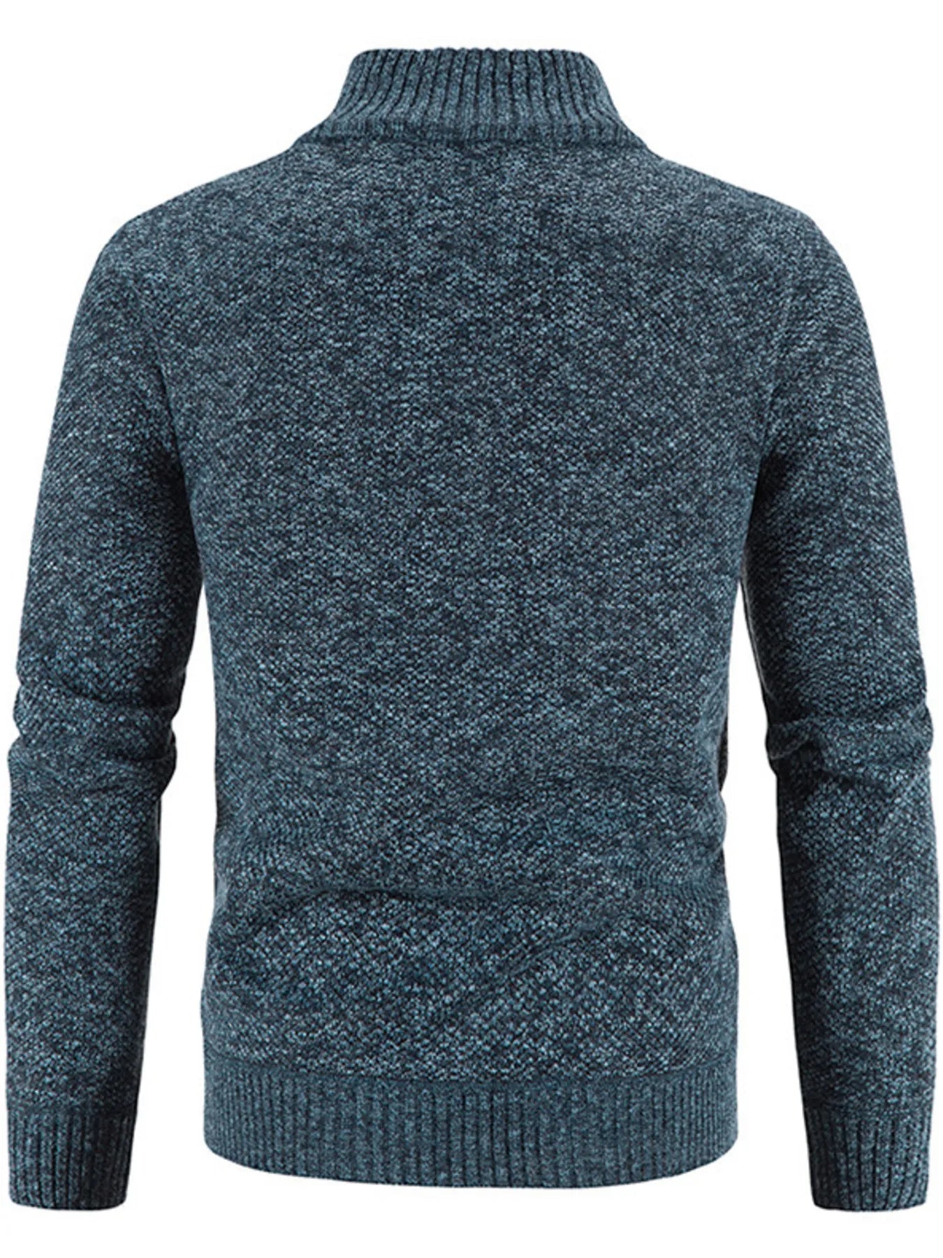 Men's Plus Size Zip-Up Long Sleeve Cardigan