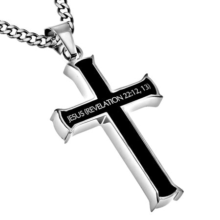 Black Iron Cross Necklace