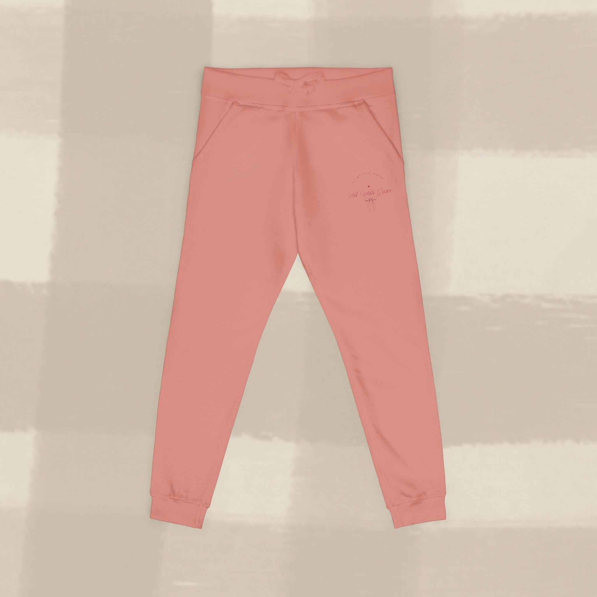"WITH GRACE" JOGGERS X PINK EMBROIDERY