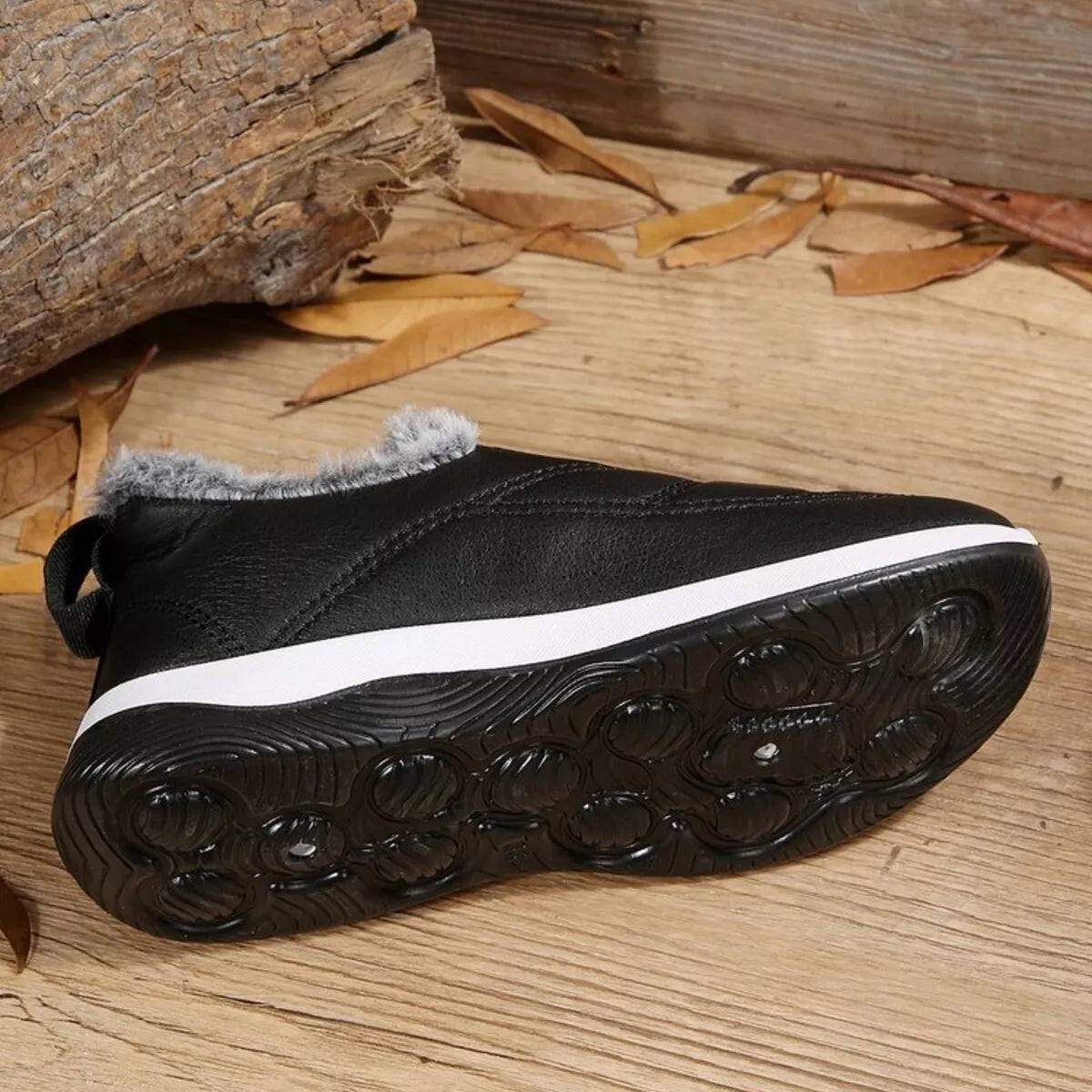 Plush Round Toe Platform Shoes