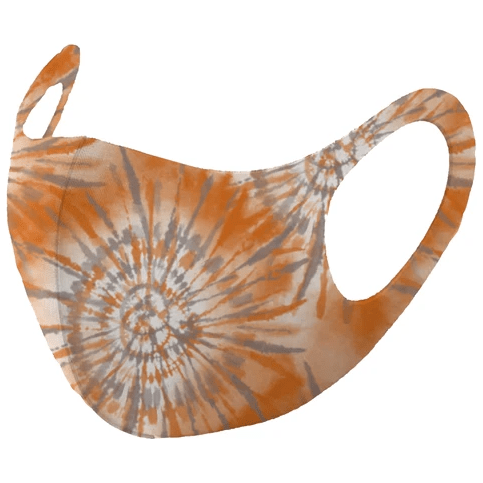 Mask4Aide Reusable Unisex Face Mask Tie Dye Orange & Gray