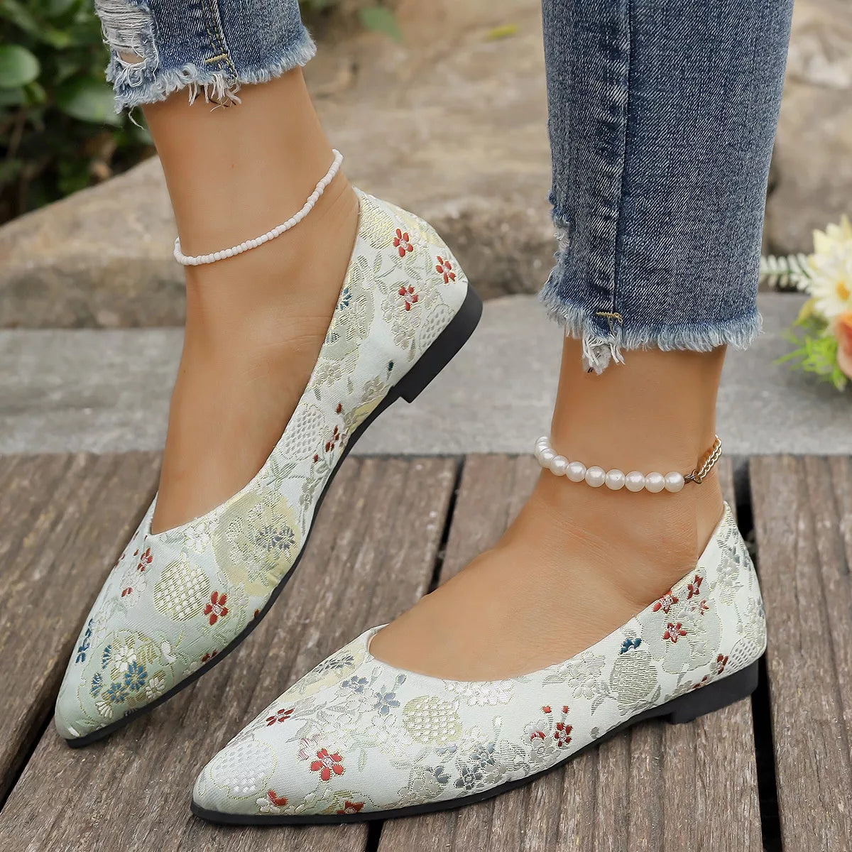 Point Toe Flats Slip-Ons