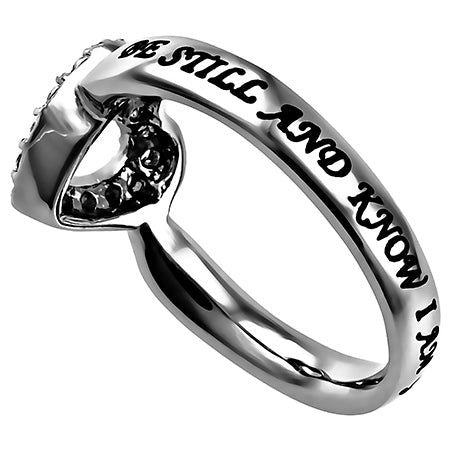 CZ Open Heart Ring