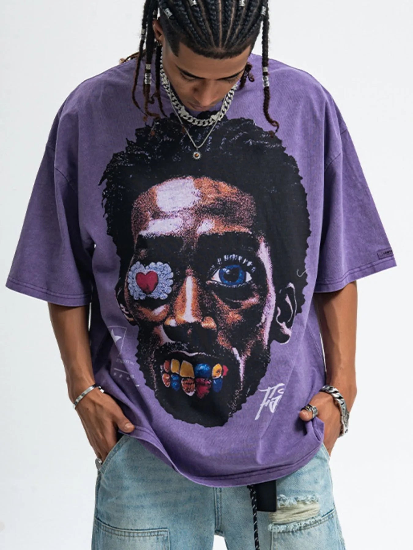 Men's Graphic Round Neck Short Sleeve T-Shirt