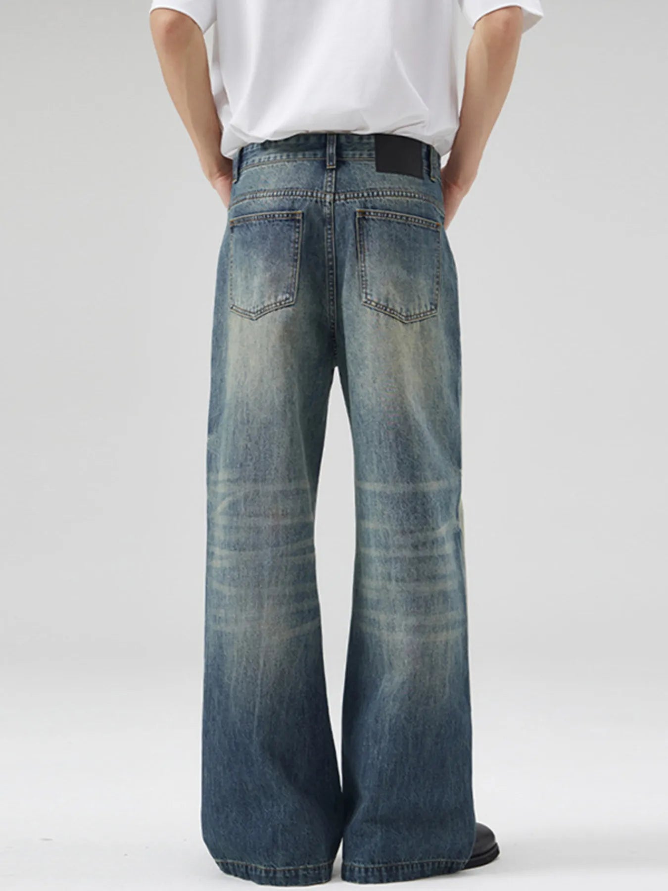 Men's Full Size Wide Leg High Waisted Jeans Plus Size