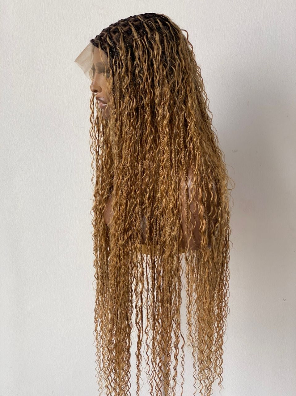 100% Human Hair Bohemian Curls Knotless Braid Wig (Bianca) Tara
