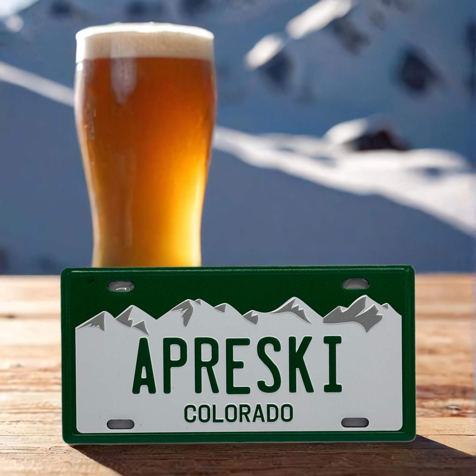 APRESKI - Colorado License Plate Magnet