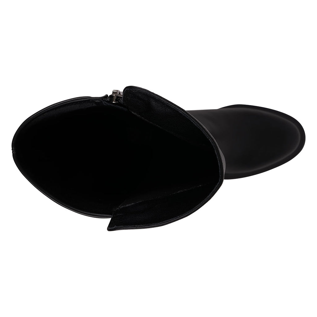 Women's Ayla Classic Black Vegan Leather Riding Boots