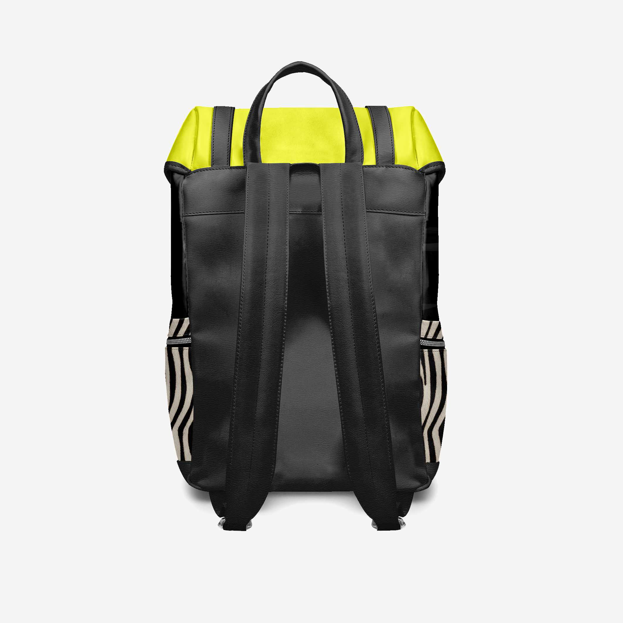 BYMANYC ® New York – NYC COUTURE Backpack in Zebra Print & Neon Yellow