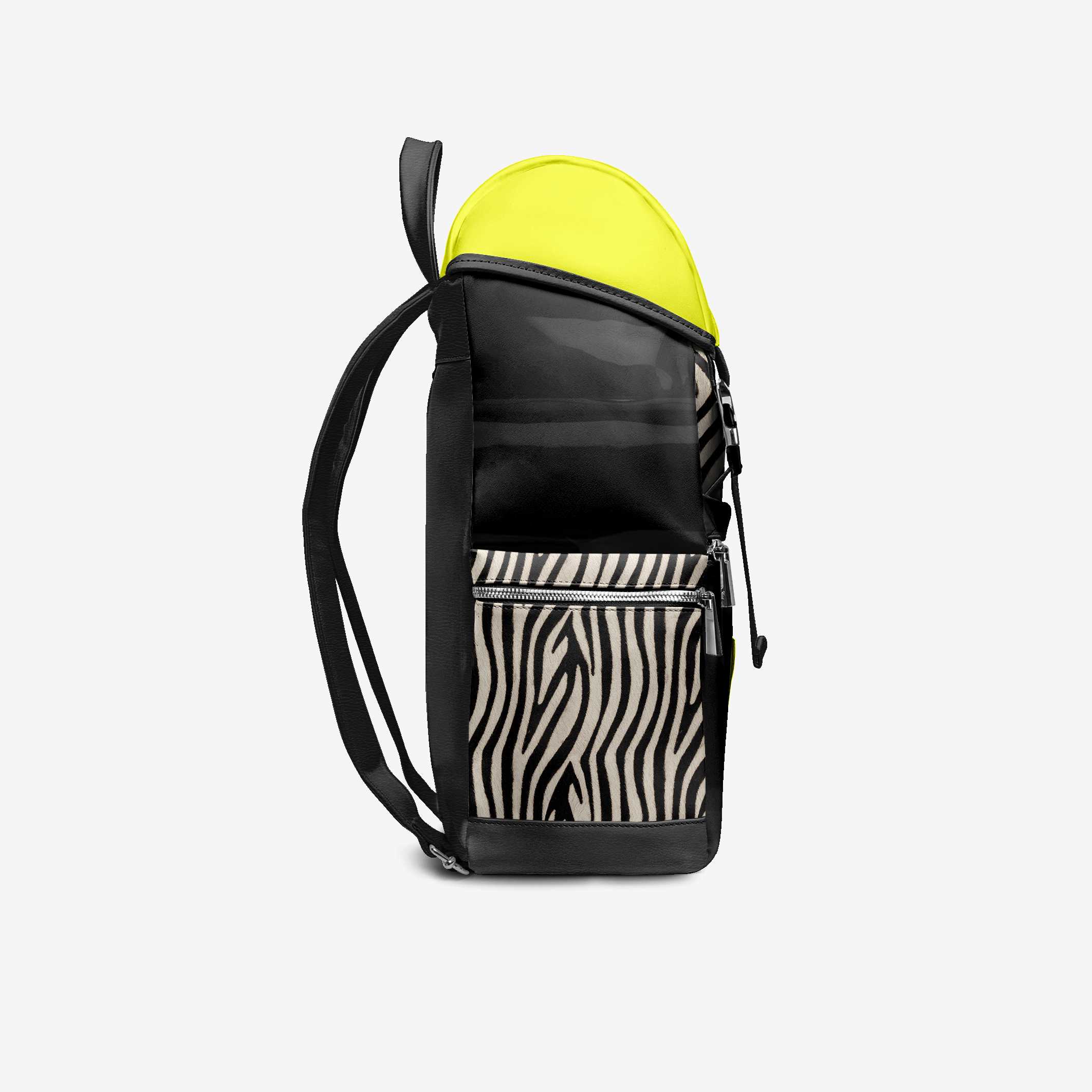 BYMANYC ® New York – NYC COUTURE Backpack in Zebra Print & Neon Yellow