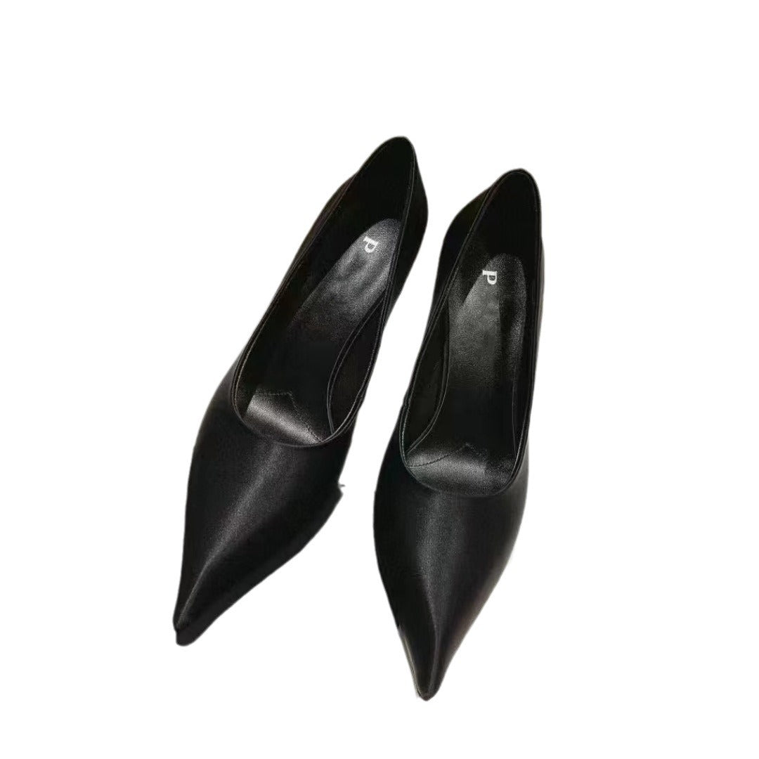 Luxury Brand Women Super High Heel Shoes Elegant Pointy Toe Ladies Satin Basic Shoes Summer Party Banquet Dress Shoes Women