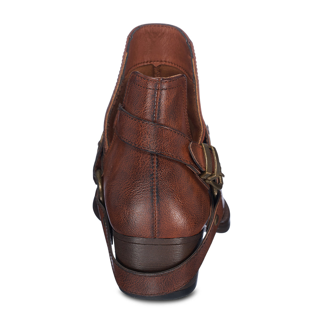 Elisa Cognac Ankle Booties