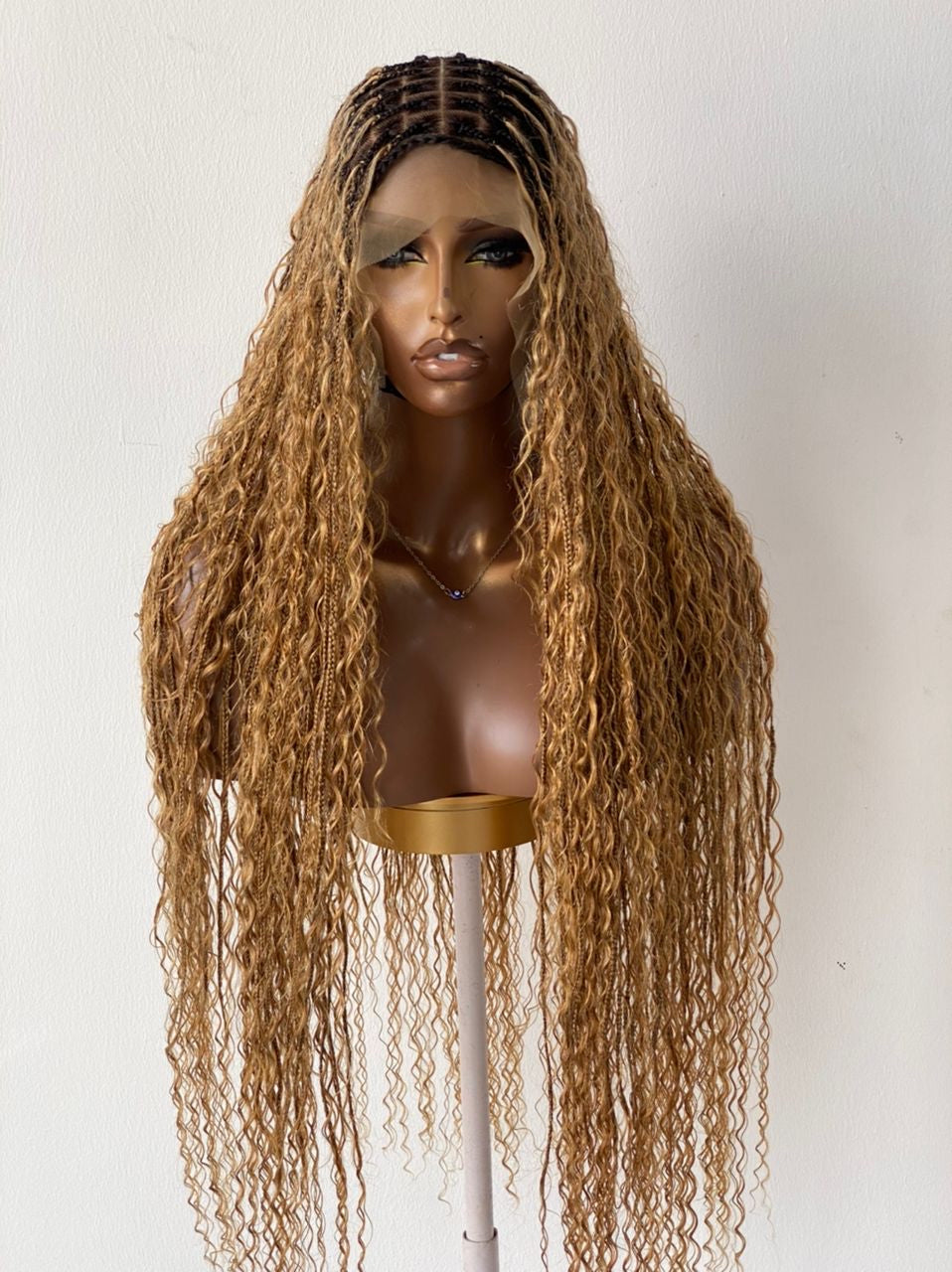 100% Human Hair Bohemian Curls Knotless Braid Wig (Bianca) Tara