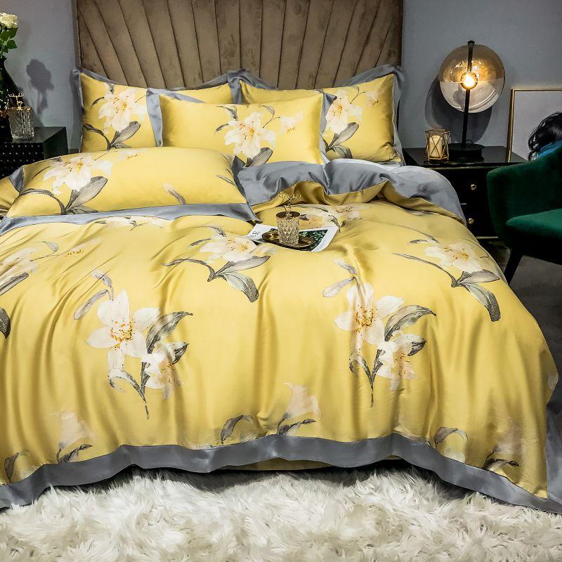 Orquidea Amarilla Duvet Cover Set (Egyptian Cotton)