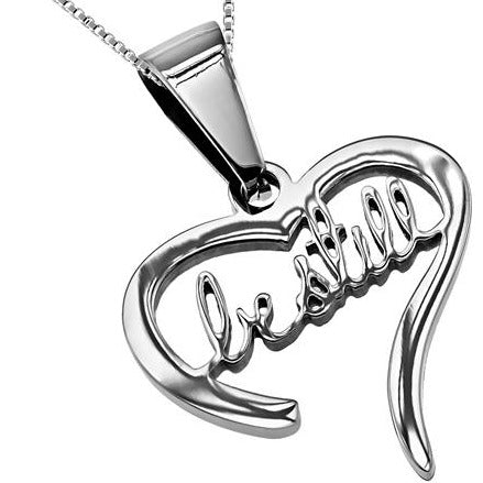 Handwriting Heart Necklace
