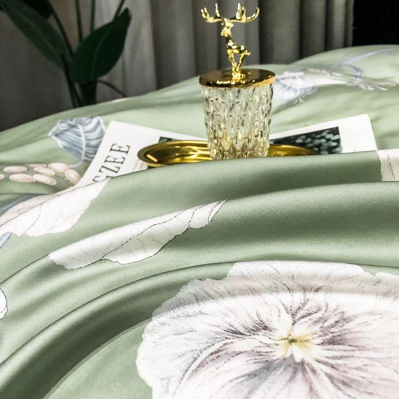 Green Nature Duvet Cover Set (Eucalyptus Lyocell)