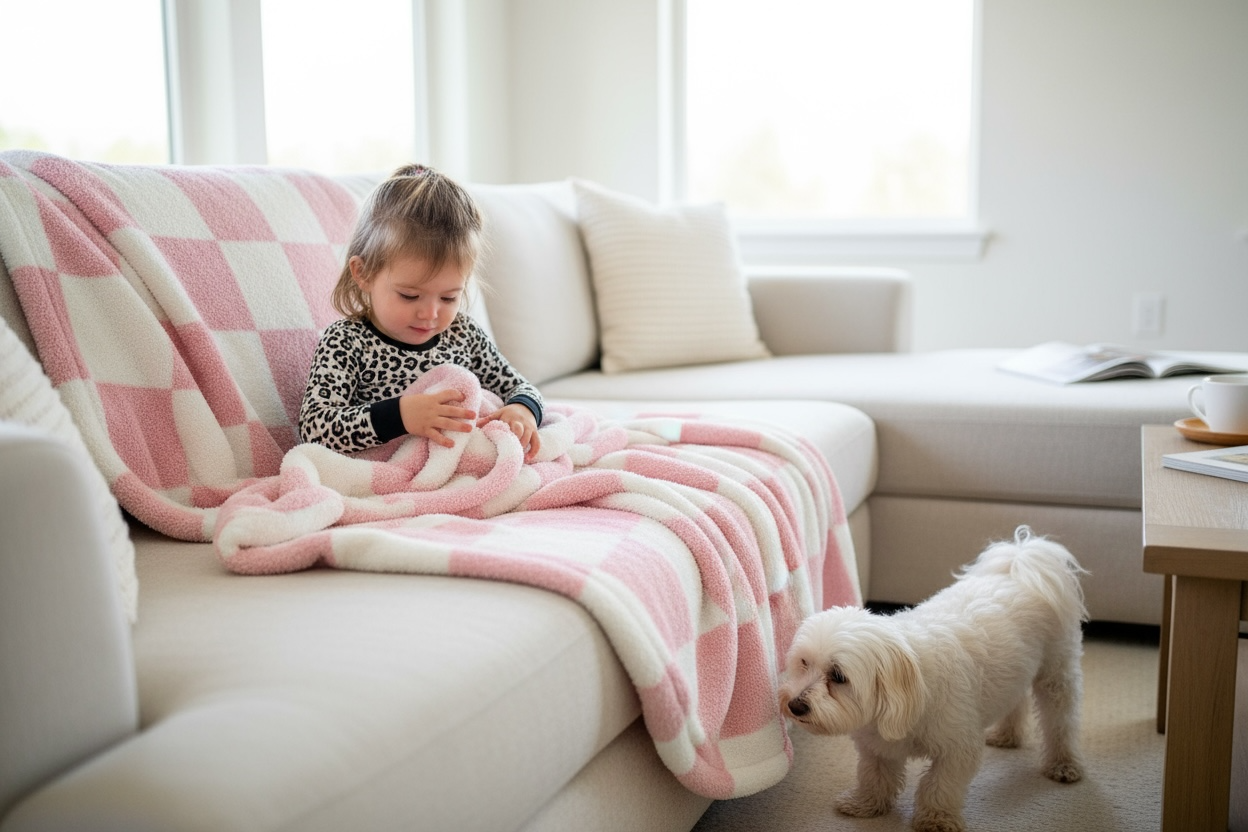 Dream Blanket - Pink Checker
