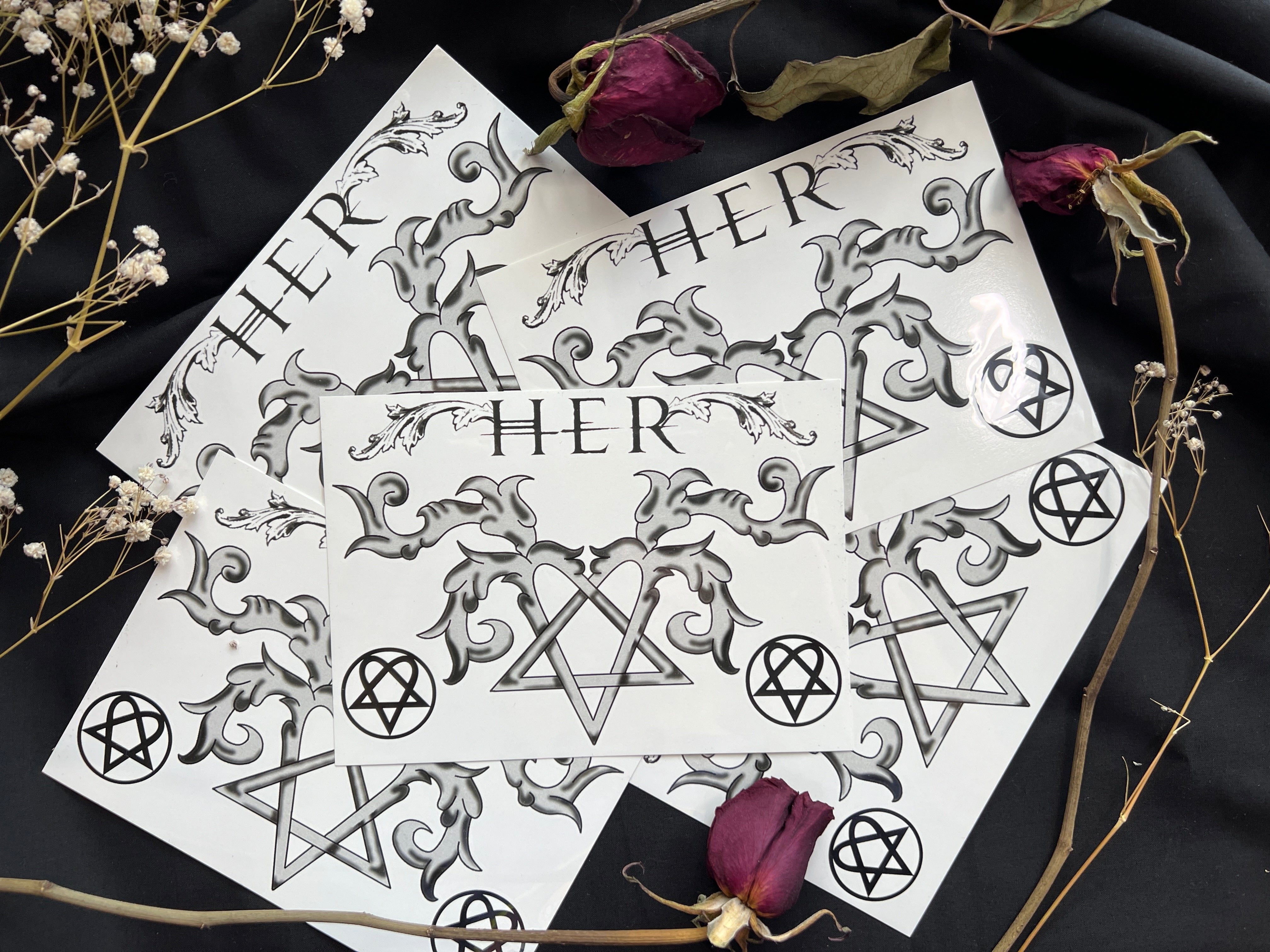 His Infernal Temp Tattoo Sheets