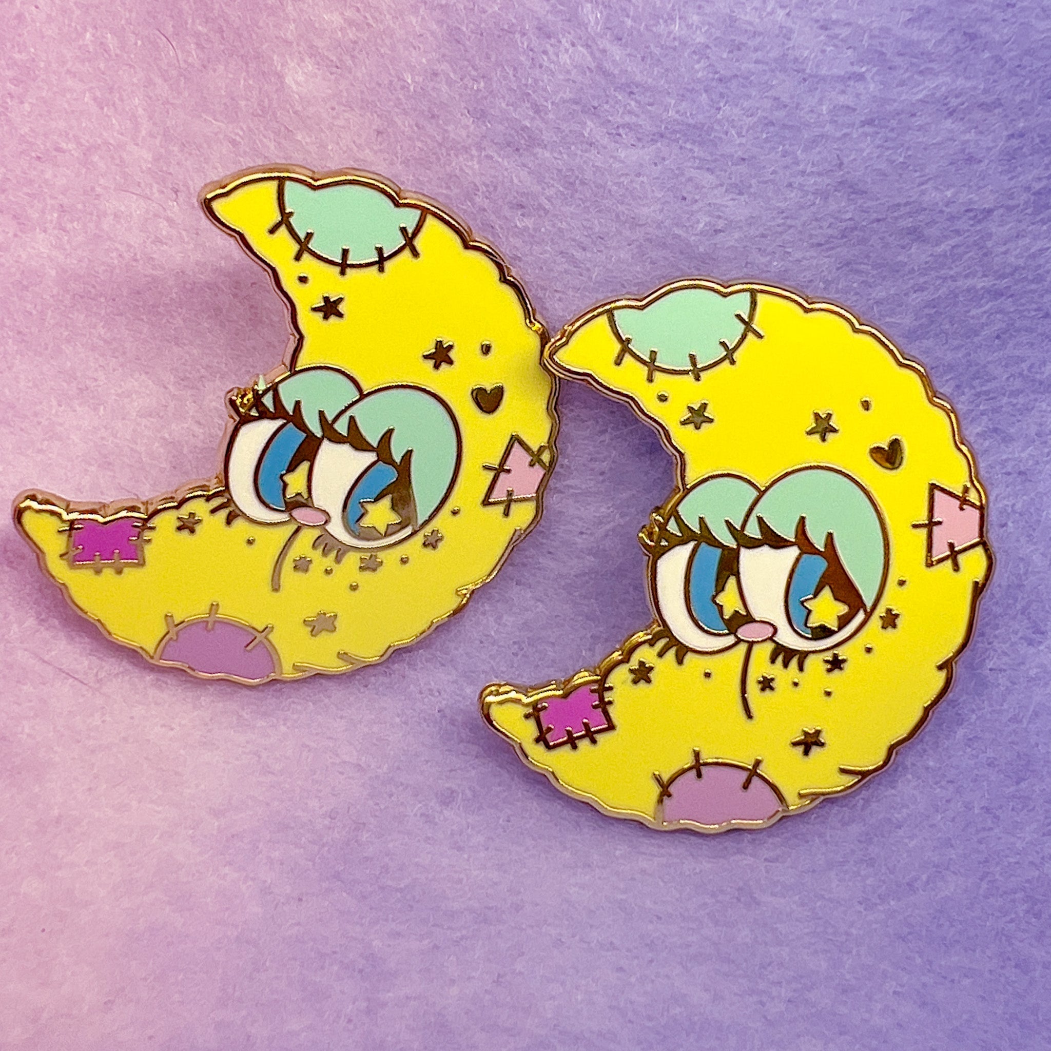 Fuzzy Moon Hard Enamel Pin
