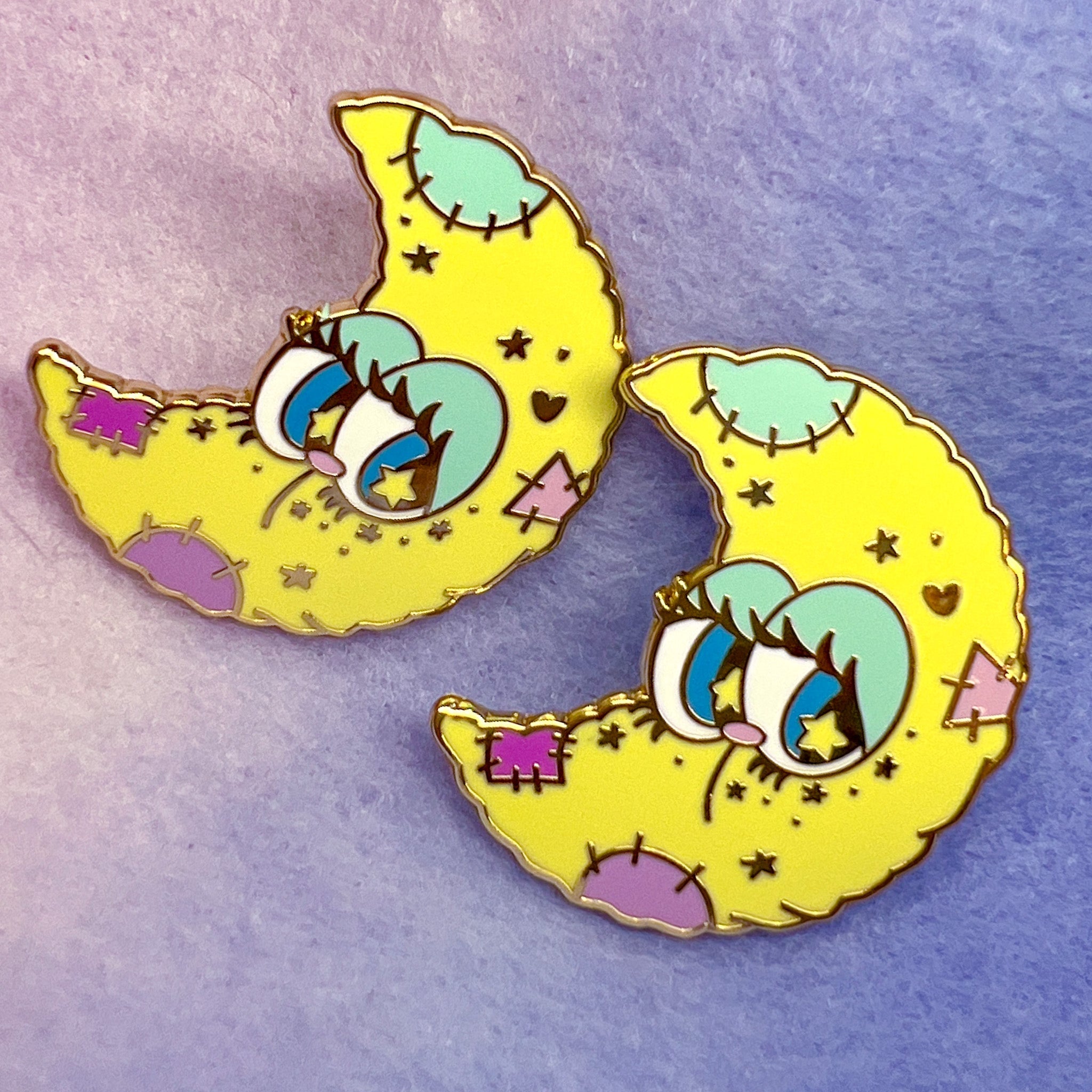 Fuzzy Moon Hard Enamel Pin