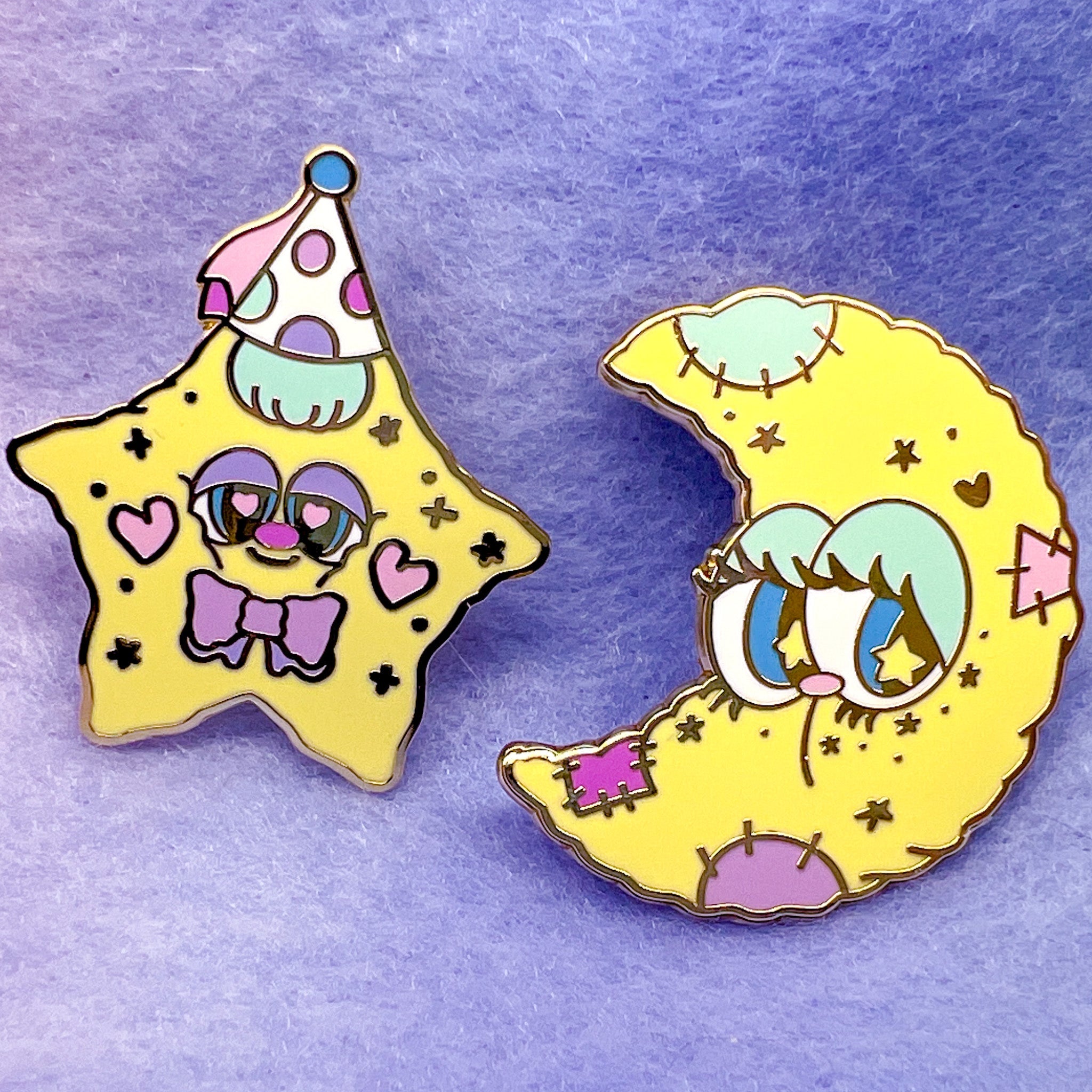 Fuzzy Moon Hard Enamel Pin