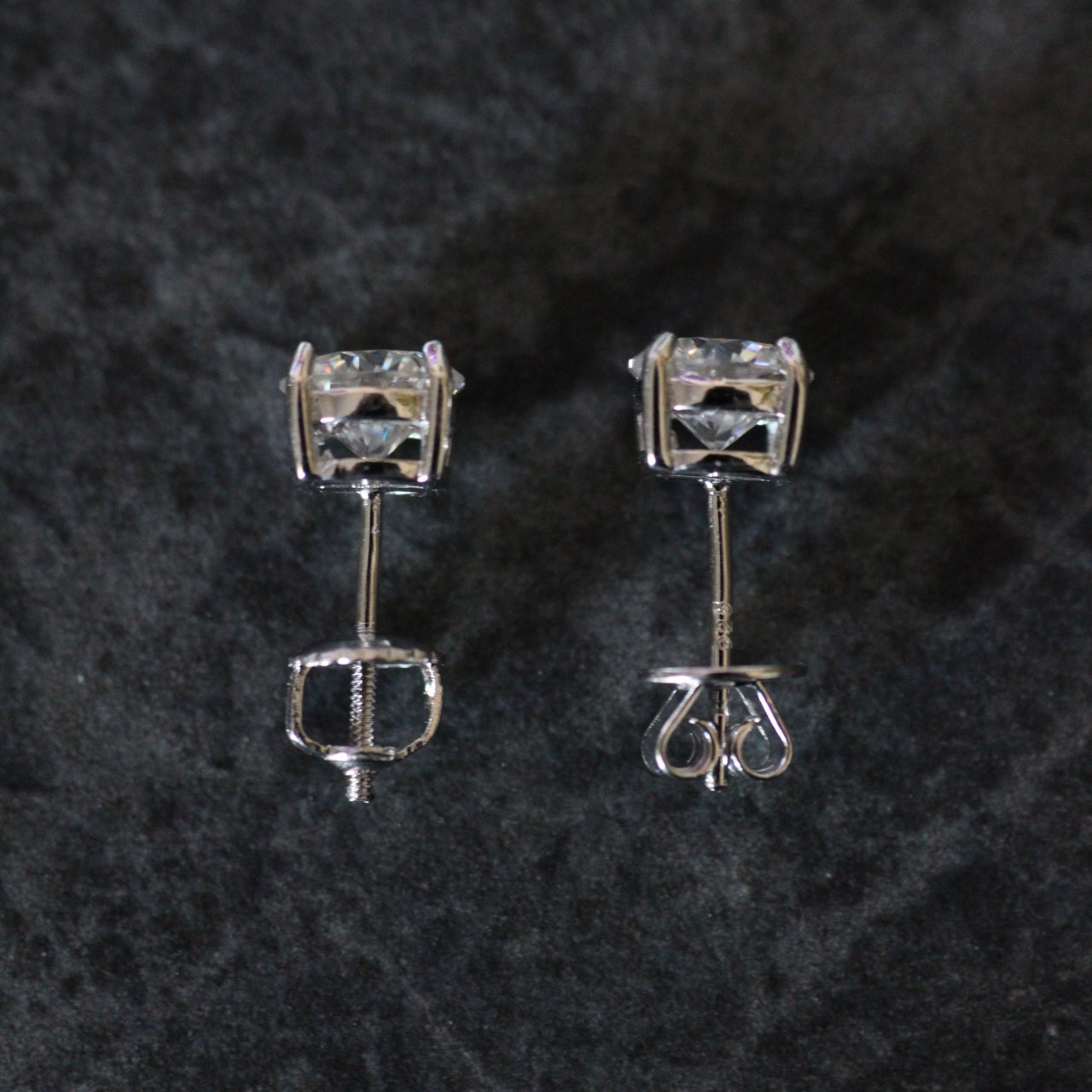 Moissanite Round Cut Stud Earrings